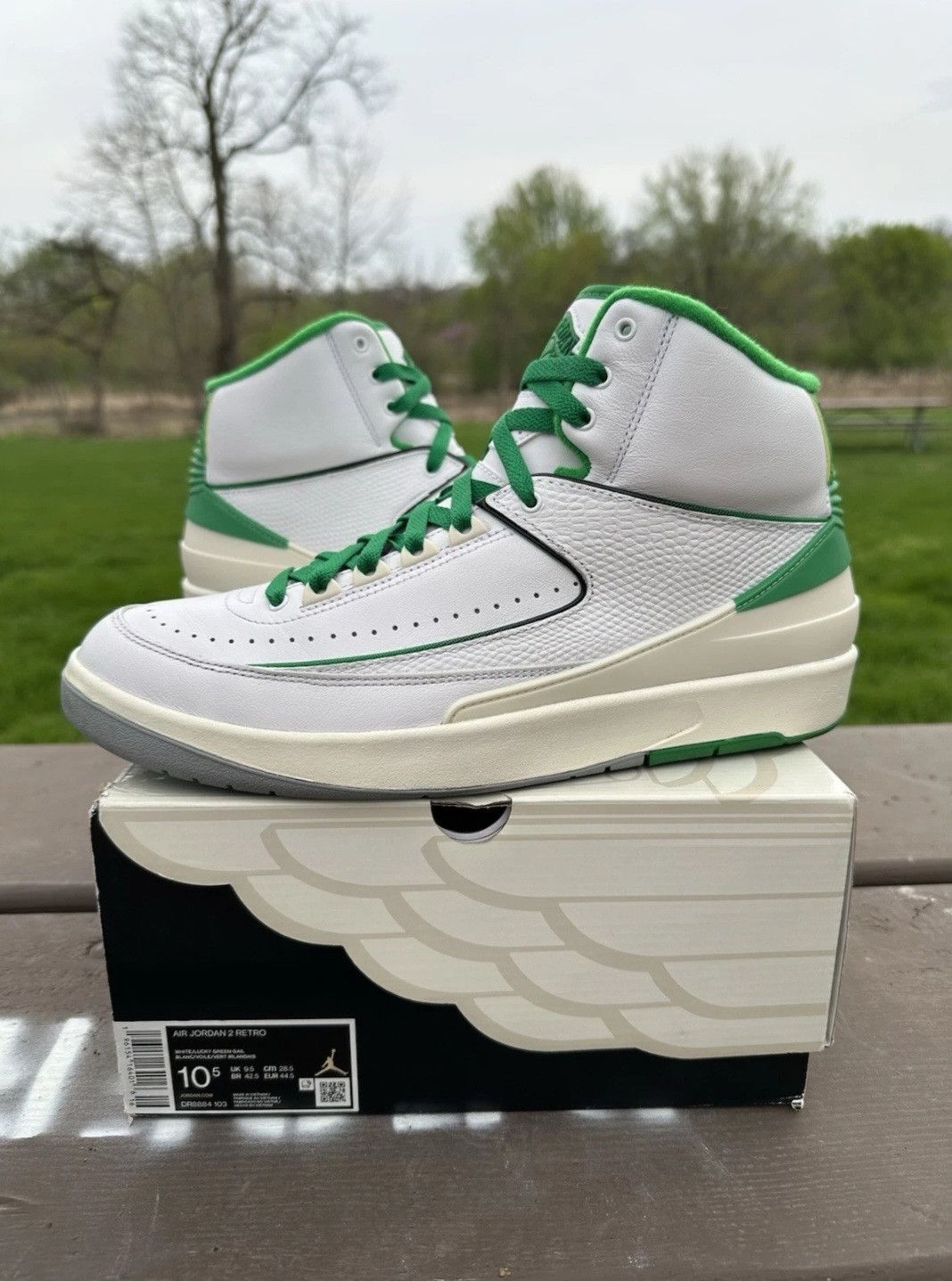 Jordan Brand Nike Air Jordan Retro 2 Lucky Green DR8884103 Size 10.5 Men Size US 10.5 / EU 43-44 - 1 Thumbnail