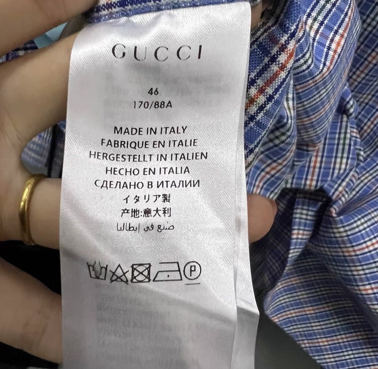 Gucci Gucci Pig Embroidery Plaid Shirt J41 Size US S / EU 44-46 / 1 - 4 Thumbnail
