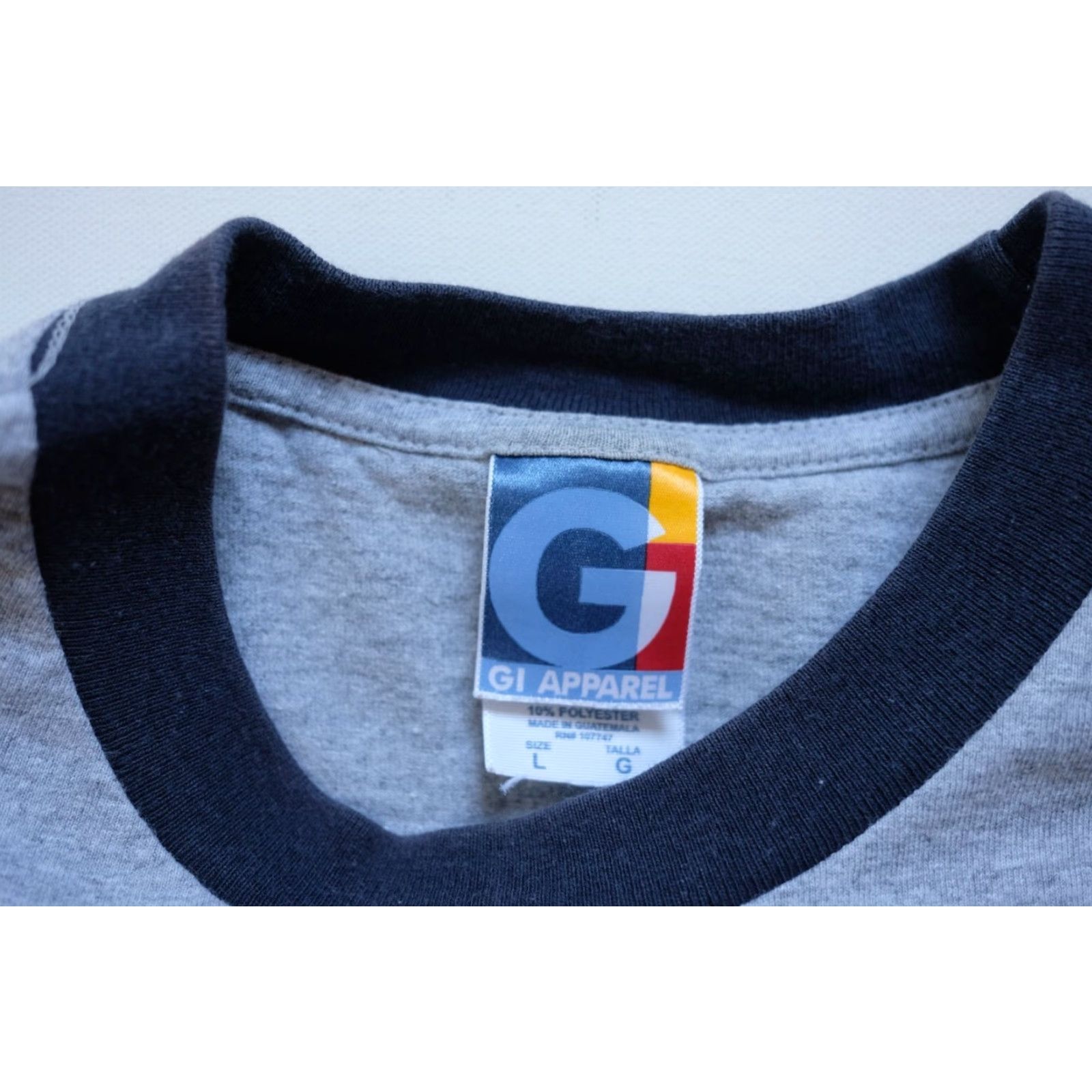 Vintage VINTAGE 90s COMEDY FUNNY GRAPHIC GRAY RINGER COTTON T SHIRT SZ L Mens Size US L / EU 52-54 / 3 - 6 Thumbnail