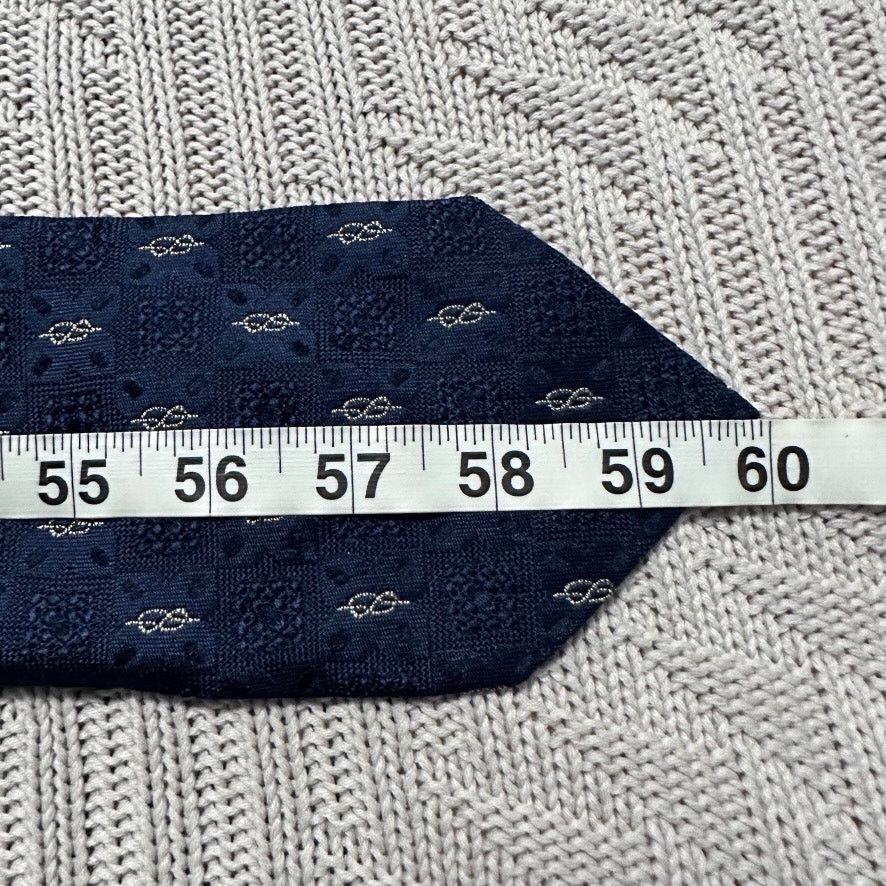Ballantyne Ballantyne navy blue Italian silk tie Size ONE SIZE - 4 Thumbnail