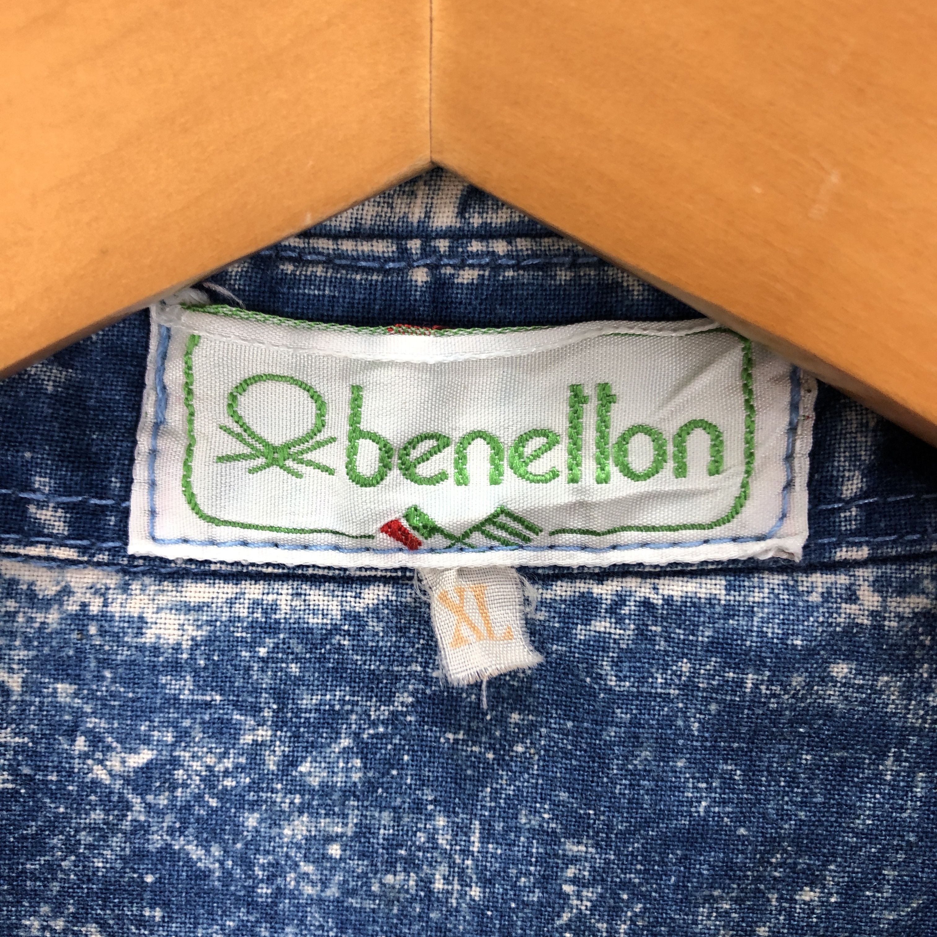 Benetton Vintage BENETTON Washed Shirt Embroidery Logo #0921/AH Size US L / EU 52-54 / 3 - 7 Thumbnail