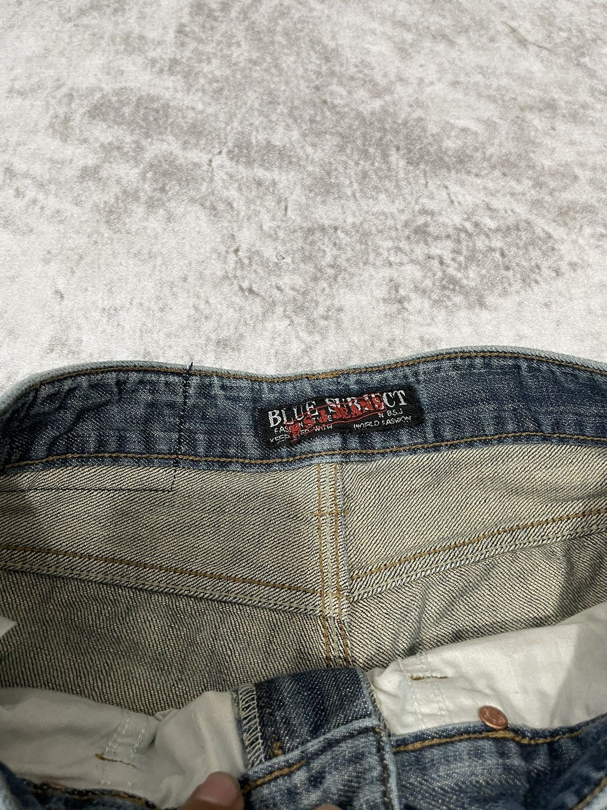 Hysteric Glamour × If Six Was Nine × Le Grande Bleu (L.G.B.) 2000s BSJ japan Destroy wash denim y2k style Size US 27 - 11 Thumbnail