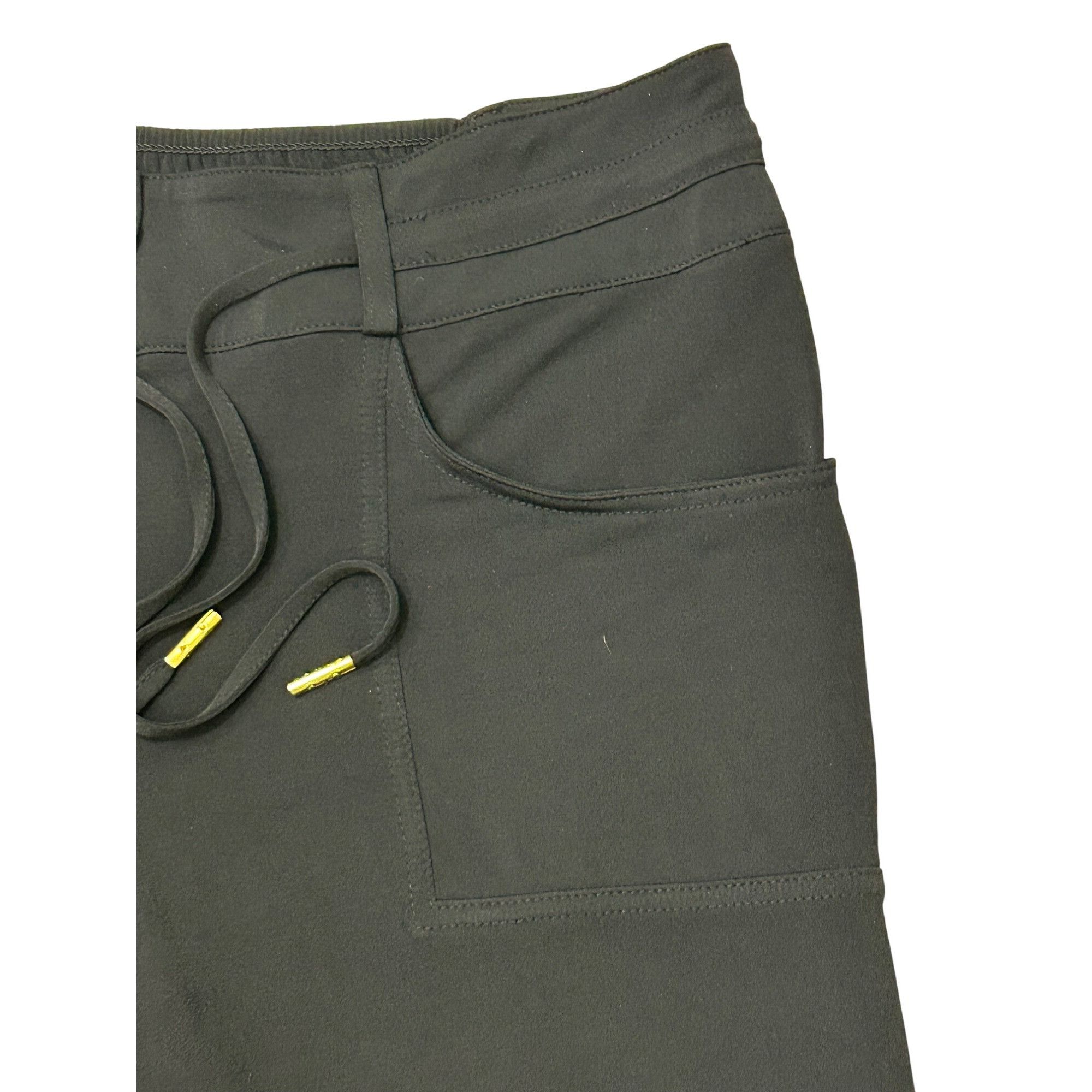 Other Thalia Sodi Pants Black M Stretchy Zip Buttons Logo Pockets Size 31" - 4 Thumbnail