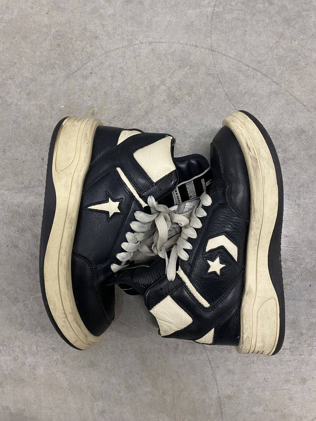 Converse TURBOWPN Mid Rick Owens DRKSHDW Black Cloud Cream