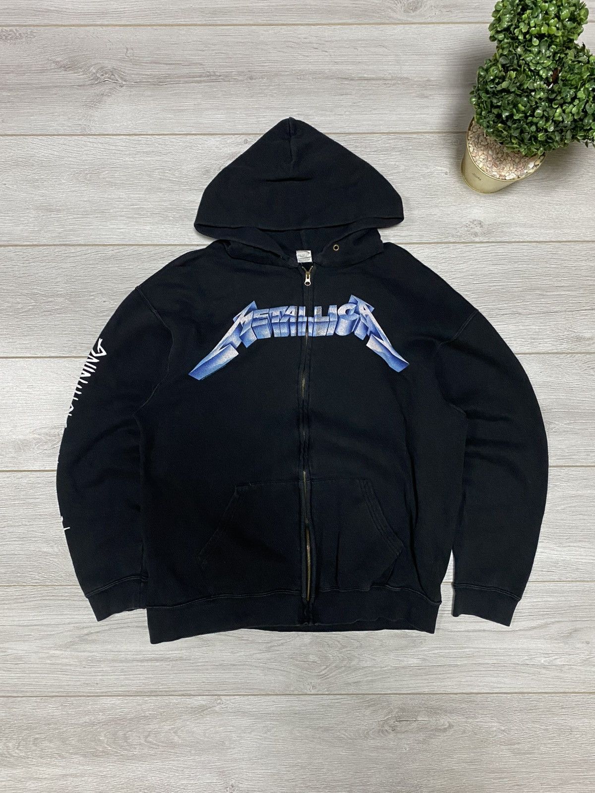 Metallica Metallica Ride the lightning zip hoodie vintage Size US XL / EU 56 / 4 - 2 Thumbnail