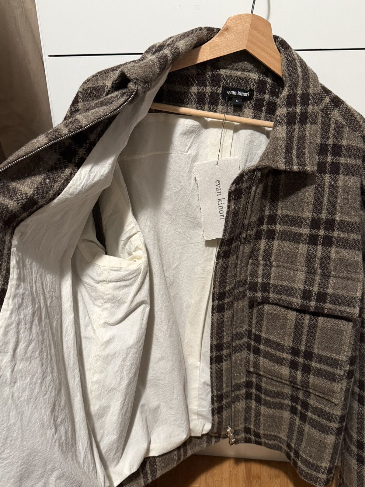 Evan Kinori Evan Kinori Zip Jacket - Yarn Dyed Wool Check Size US M / EU 48-50 / 2 - 4 Thumbnail