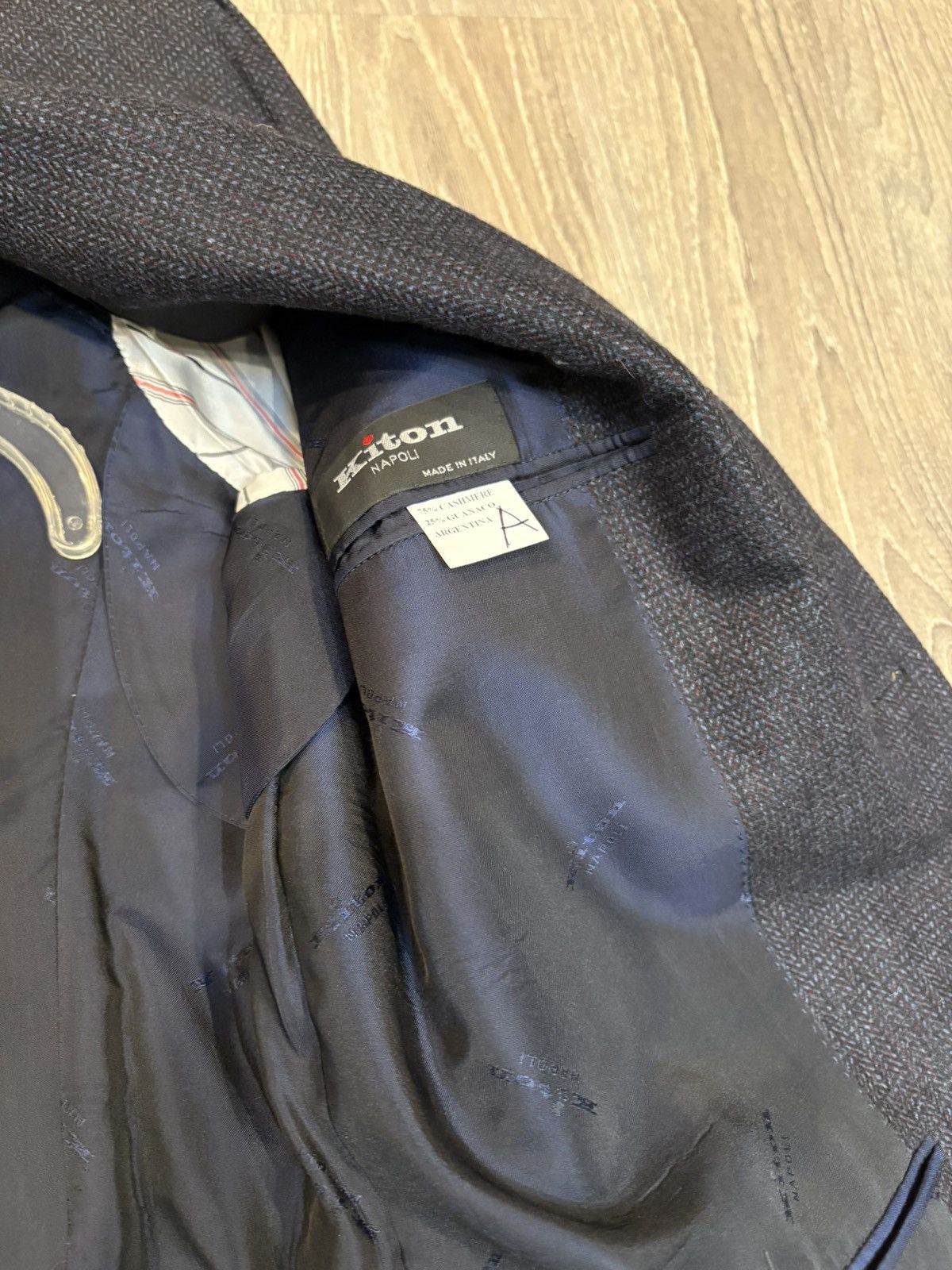 Kiton Men’s Kiton Napoli Cashmere Navy Tweed New Sport Coat SZ 52 Size US L / EU 52-54 / 3 - 6 Thumbnail