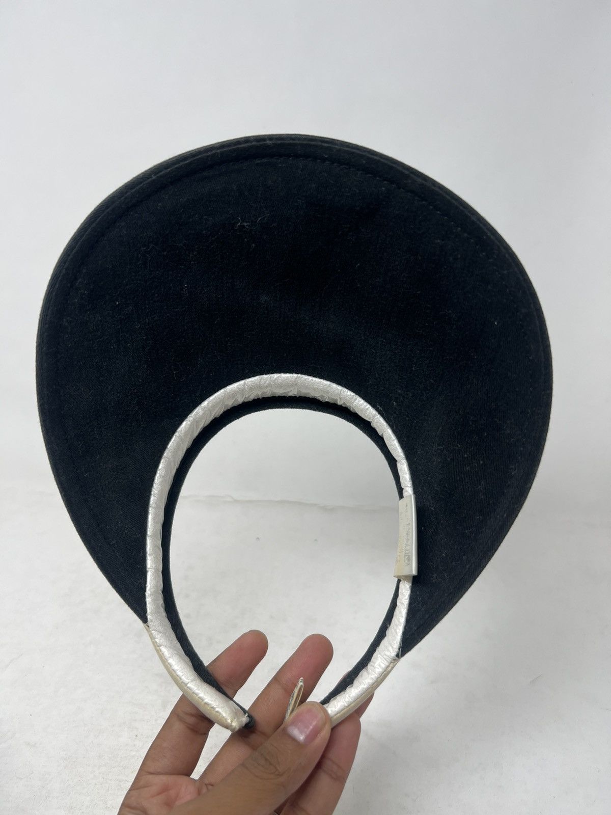Courreges Vintage Black Courreges "Sports Futur" Visor Sun Hat Size ONE SIZE - 5 Thumbnail