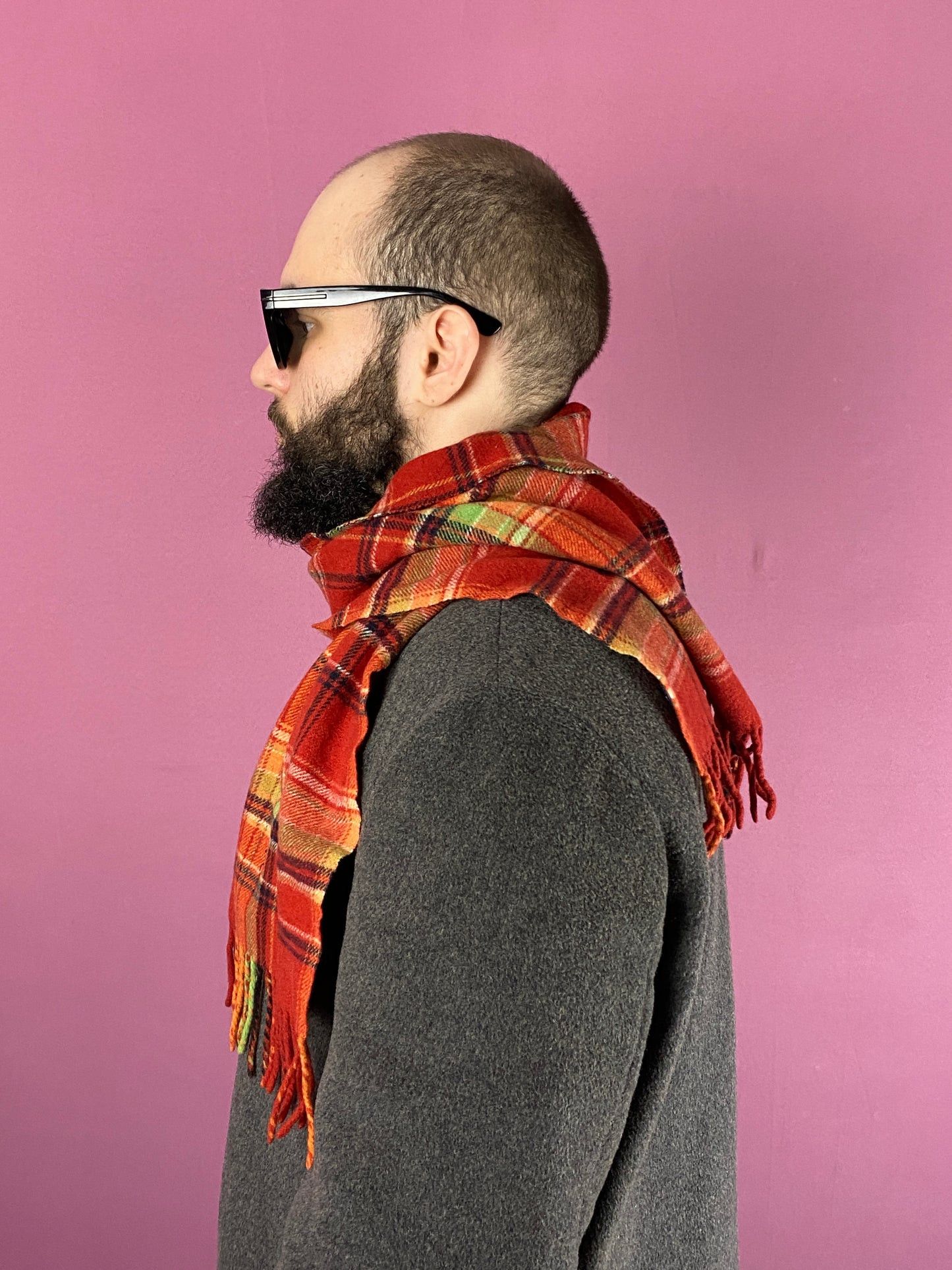 Polo Ralph Lauren × Vintage 90s Polo Ralph Lauren Vintage Plaid Scarf - Red Wool Size ONE SIZE - 3 Thumbnail
