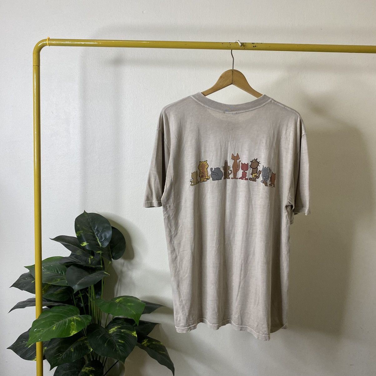 Vintage 2000s Crazy Shirt Adopt A Cat Mirror Print T Shirt Size US M / EU 48-50 / 2 - 5 Thumbnail