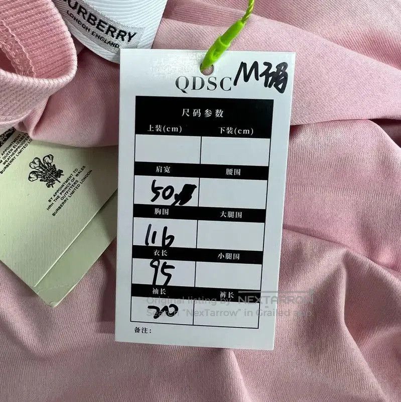 Burberry Burberry Pink Cotton T-Shirt for Women. Size M / US 6-8 / IT 42-44 - 6 Thumbnail
