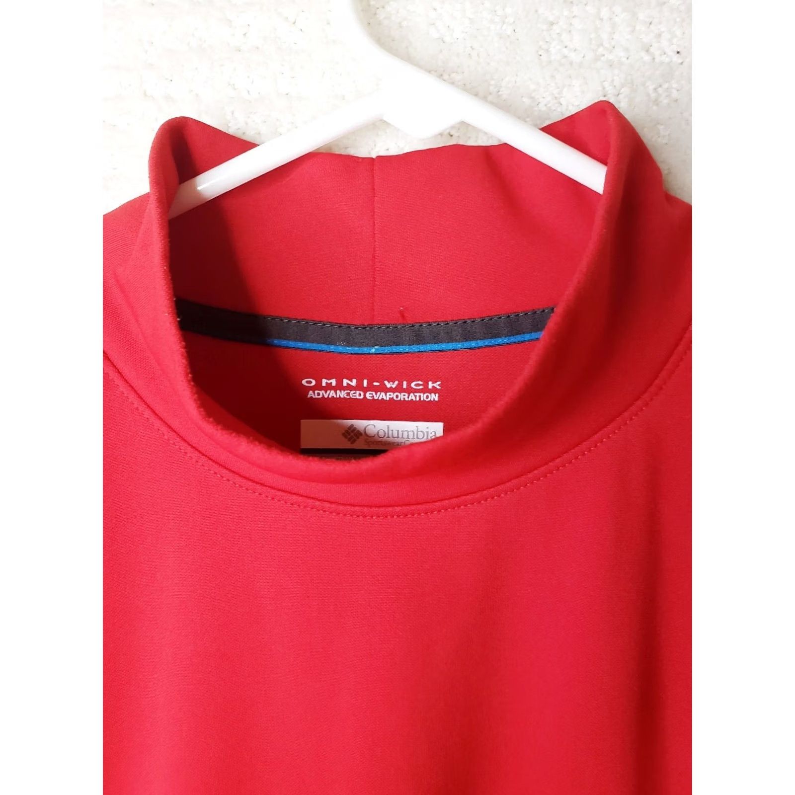 Vintage Columbia Omni-Wick Shirt Mens Large Red 1/4 Zip Long Sleeve Pullover Golf Hiking Running Walking Omn i-Wick Size US L / EU 52-54 / 3 - 5 Thumbnail