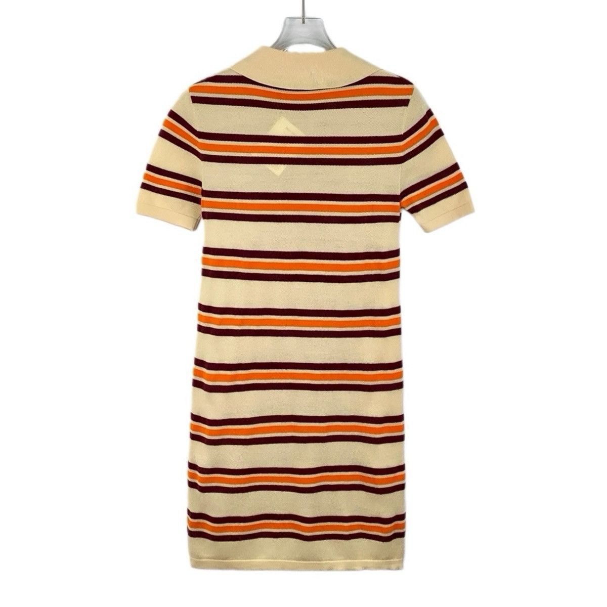 Miu Miu Miu Miu Striped Lapel Short Sleeve Knit Dress K26WX Size S / US 4 / IT 40 - 2 Thumbnail