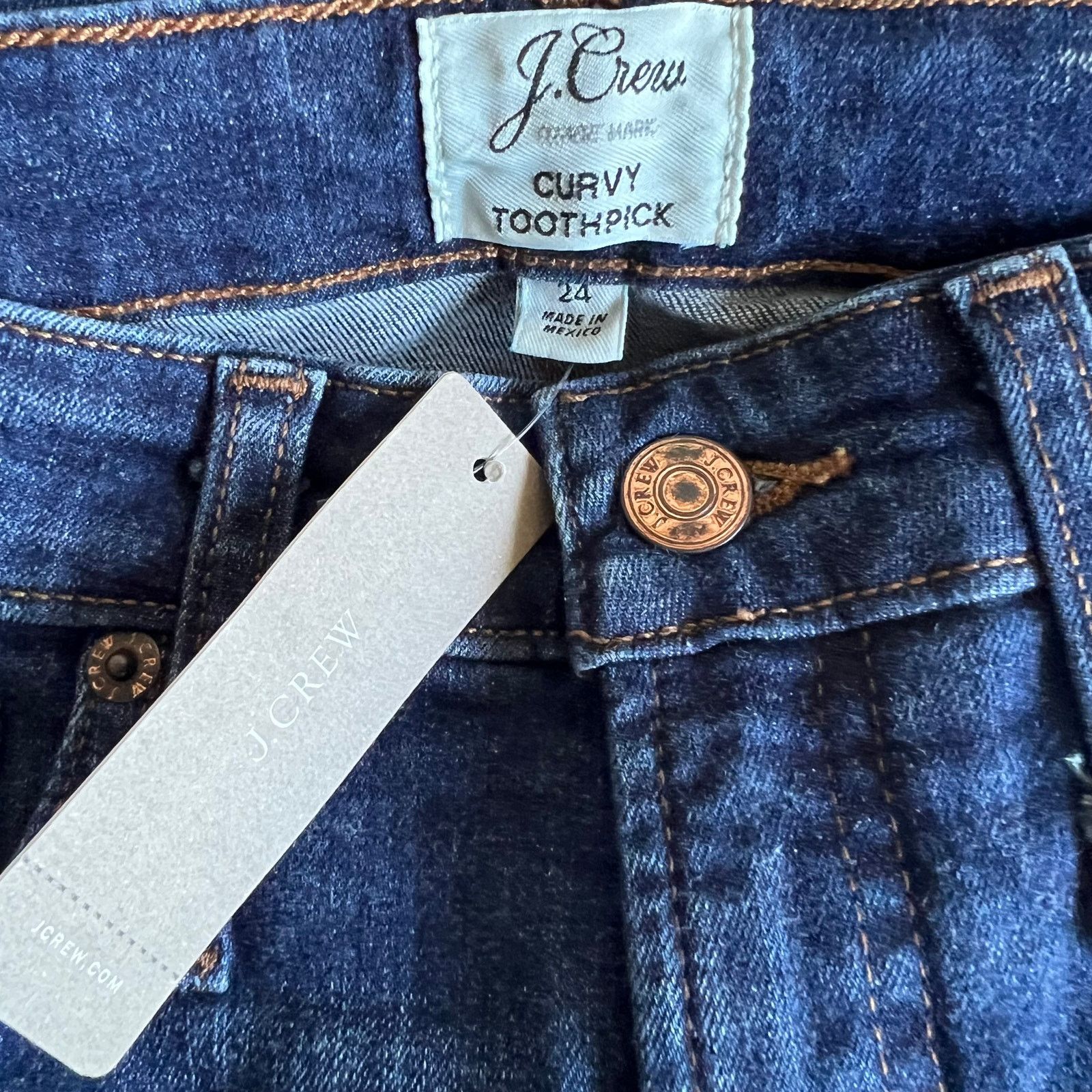 J.Crew J.Crew Dry Den Blue Wash Curvy Toothpick Jeans, US24 Size 24" / US 00 / IT 34 - 11 Thumbnail
