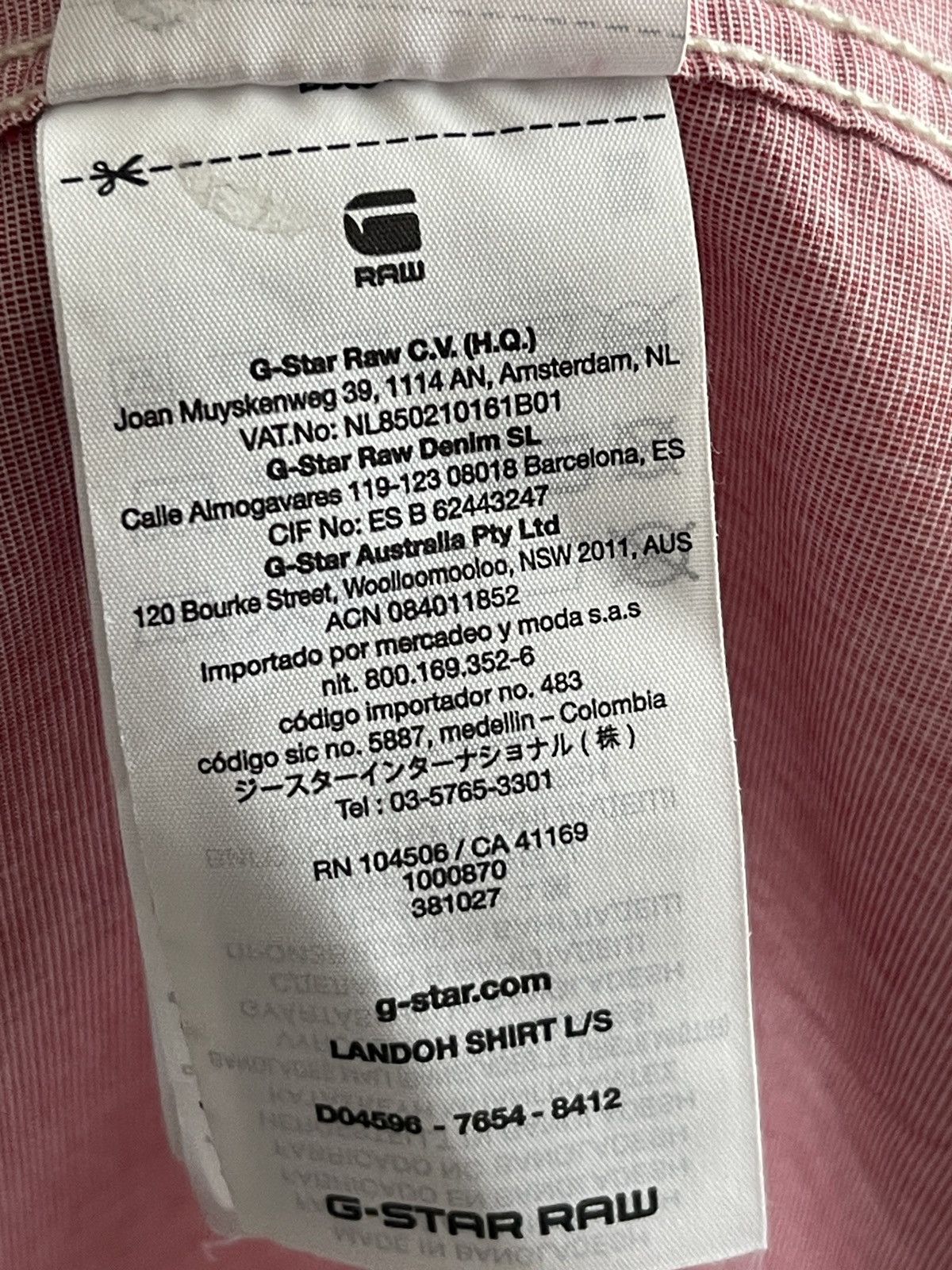 G-Star G-Star RAW Landoh Shirt – Pink Melange M Size US M / EU 48-50 / 2 - 6 Thumbnail