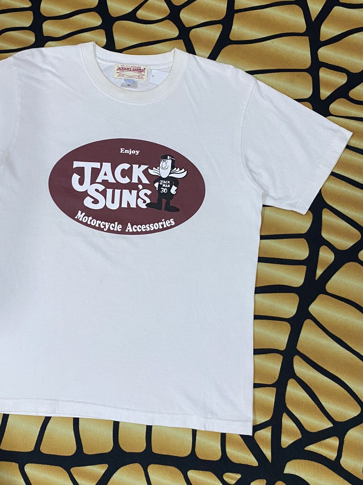 Vintage RARE VINTAGE Y2K JACK SUNS MOTORCYCLE WHITE TEE Size US M / EU 48-50 / 2 - 4 Thumbnail