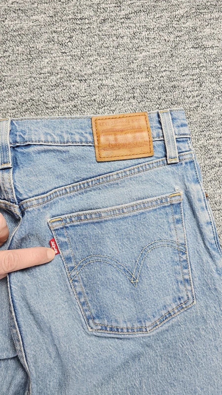 Levi's Levis Premium 501 Straight Jeans Women W29 L30 Light Wash Size 29" - 3 Thumbnail