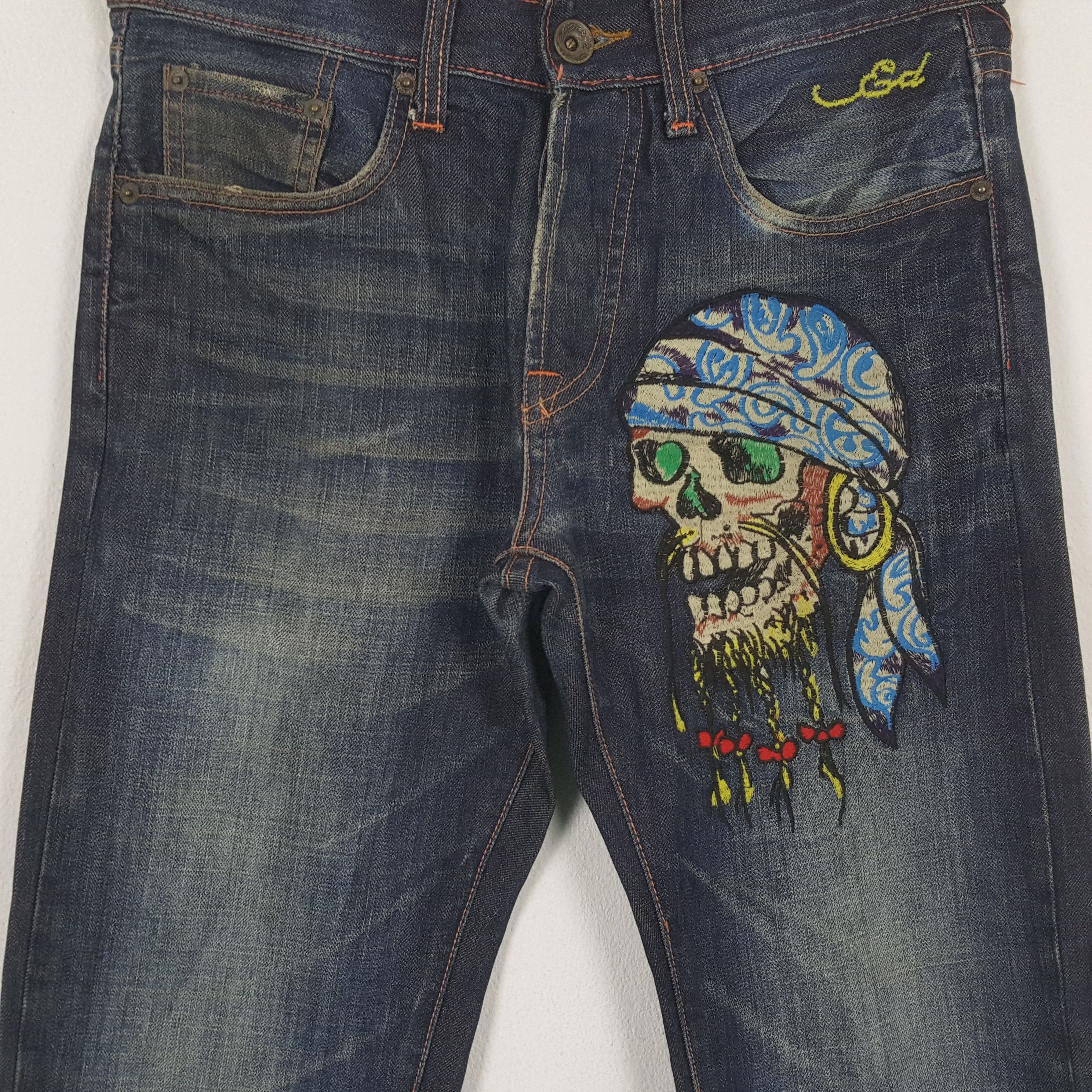Christian Audigier × Ed Hardy × Vintage Vintage ED HARDY Christian Audigier Designer Jeans c280n23 Size US 30 / EU 46 - 2 Thumbnail