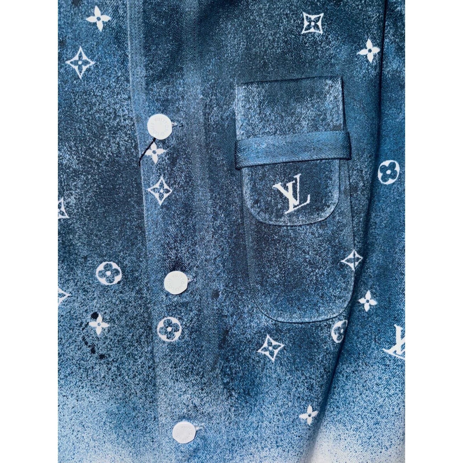 Louis Vuitton Louis Vuitton Workwear Monogram Blue White Denim Jacket S Size US S / EU 44-46 / 1 - 7 Thumbnail