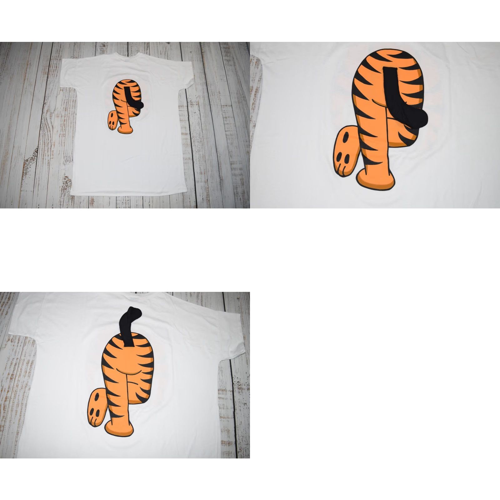 Vintage VINTAGE Flirts 90s 3D Print Tiger Two-Sided Sleeping Shirt One Size White Rare Womens Size ONE SIZE - 8 Thumbnail