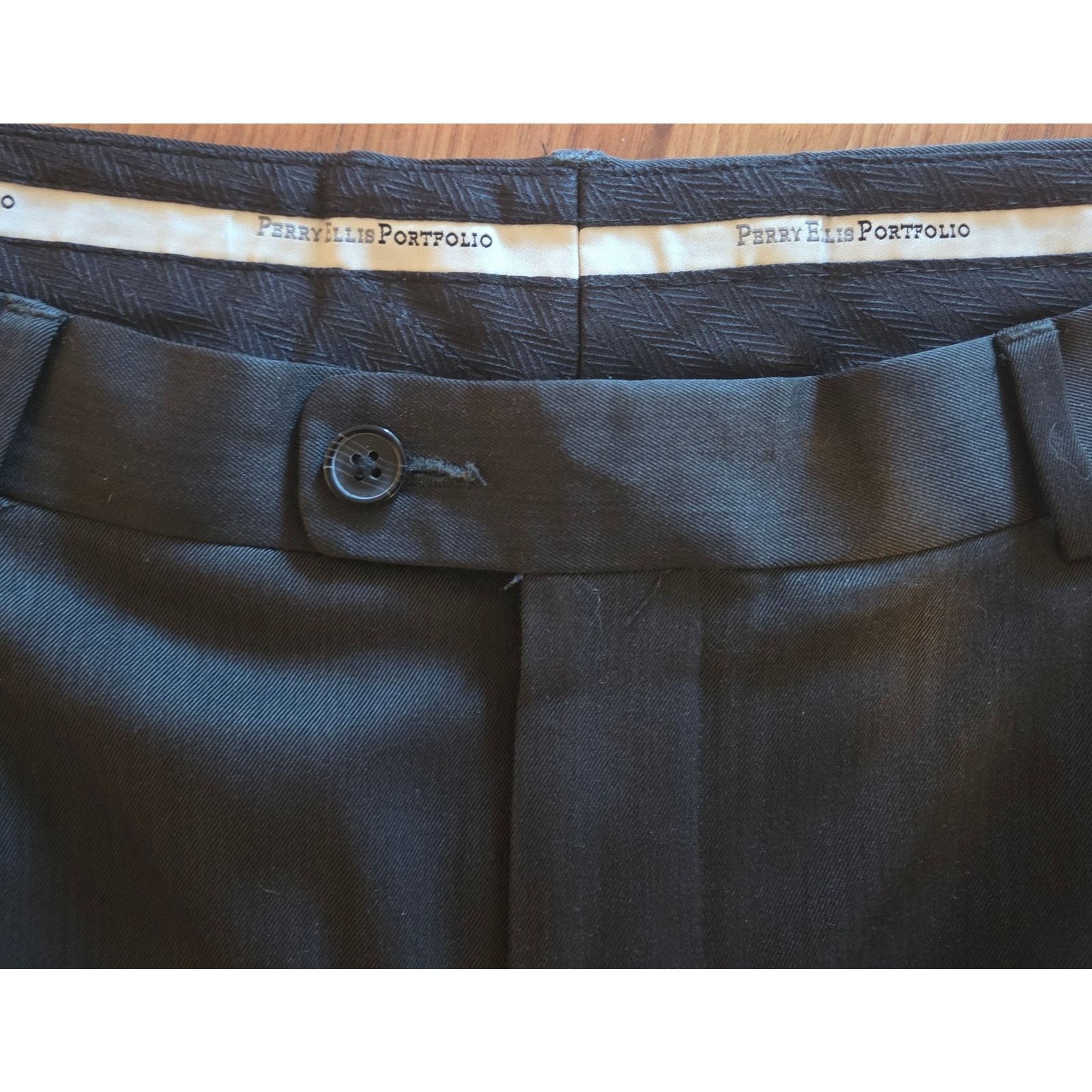 Perry Ellis Perry Ellis Portfolio Black Business Pants - Size W34 L32 Size 34" / US 12 / IT 48 - 3 Thumbnail
