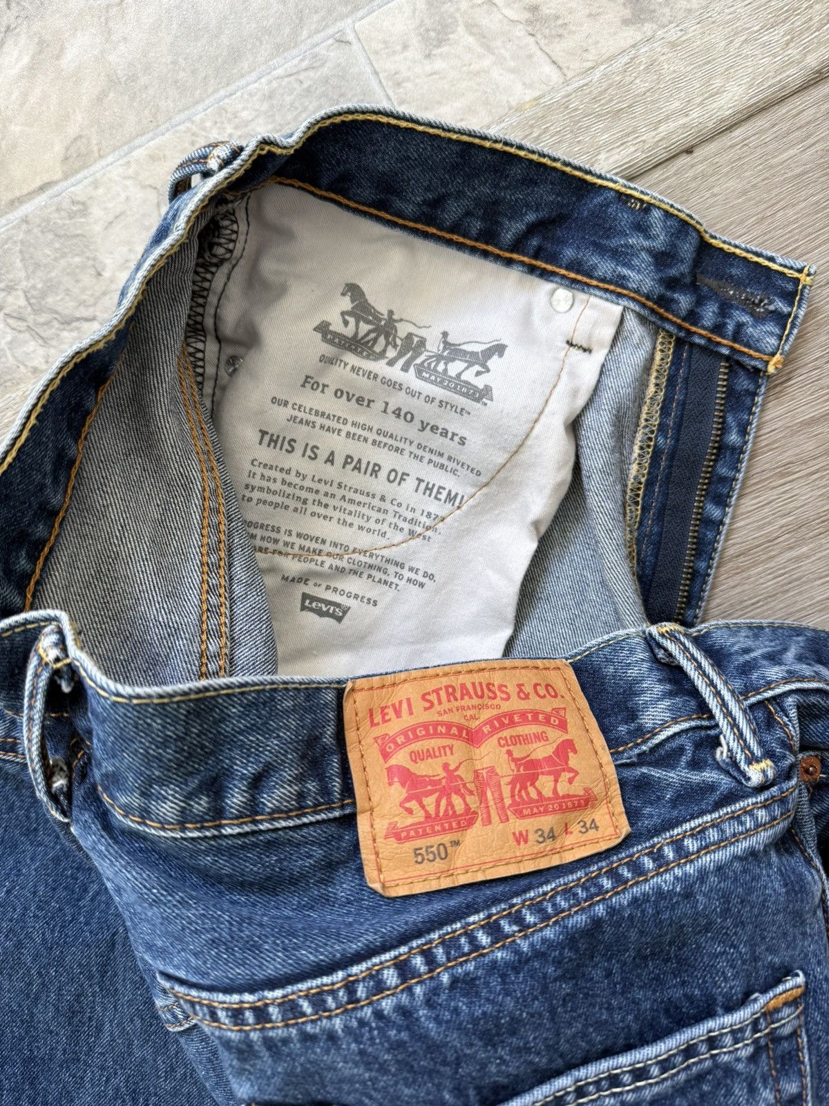 Levi's × Vintage Levi’s baggy vintage denim Size US 34 / EU 50 - 4 Thumbnail