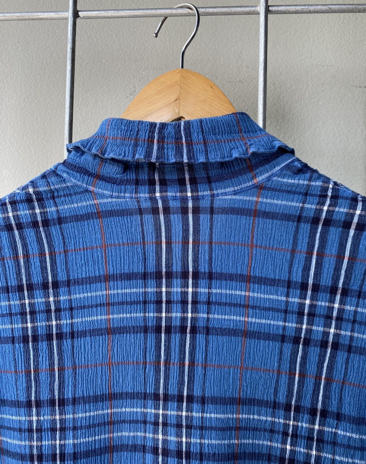Tsumori Chisato Tsumori Chisato Blue Plaid Blouse with White & Red Accents. Size M / US 6-8 / IT 42-44 - 6 Thumbnail