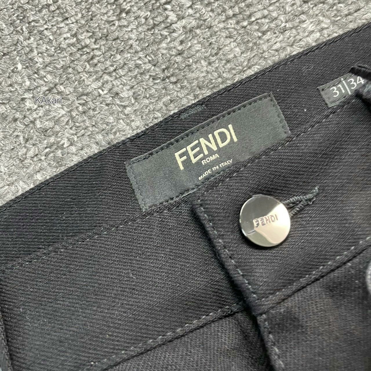 Fendi FENDI Black Jeans Size 31 Size US 31 - 3 Thumbnail