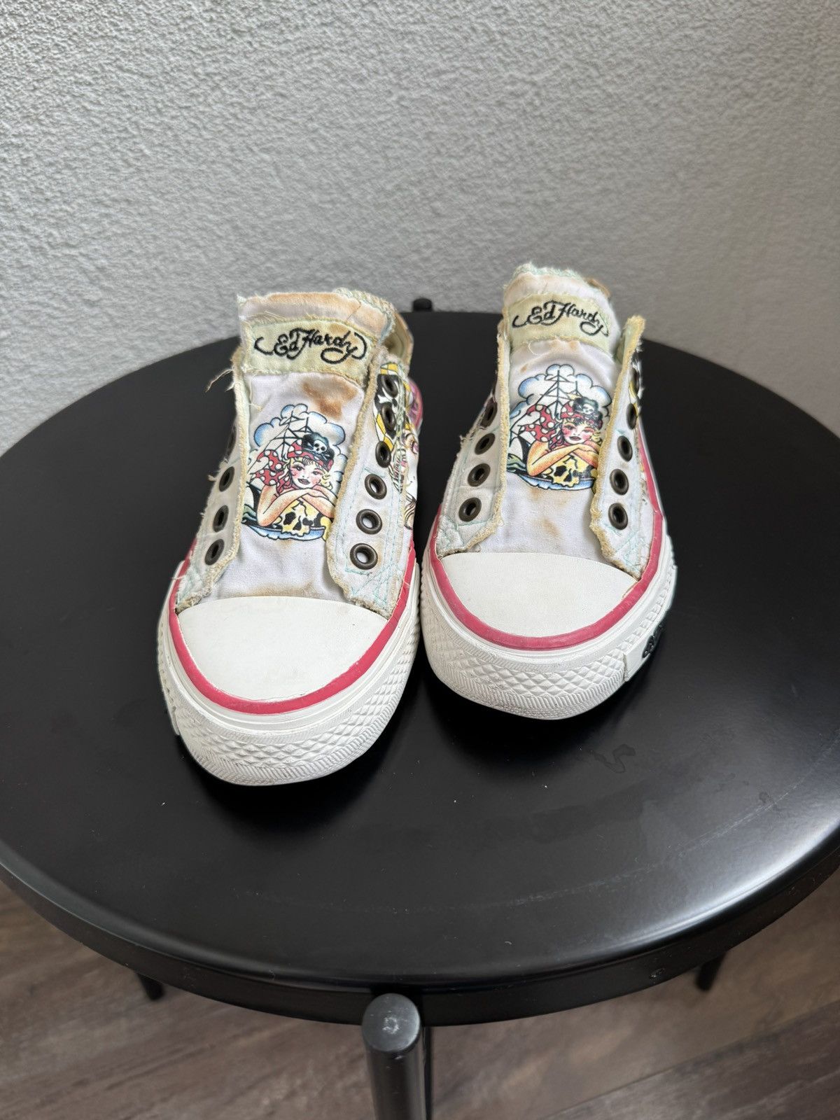 Ed Hardy Ed Hardy Sneakers Tattoo Print Slip-On Size US 6 / IT 36 - 4 Thumbnail