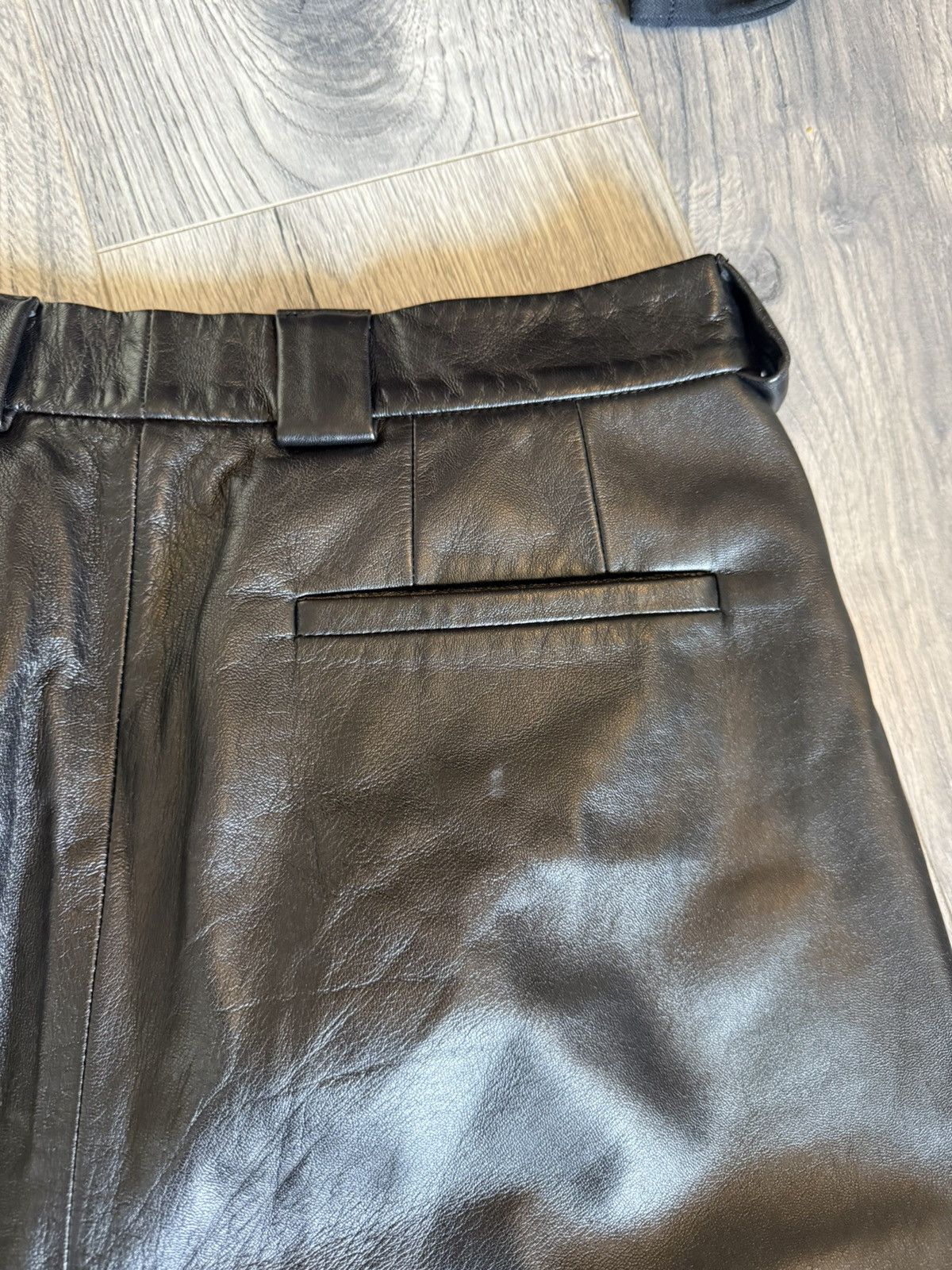 Givenchy Givenchy Lambskin Pleated Trousers in Black Size US 30 / EU 46 - 12 Thumbnail