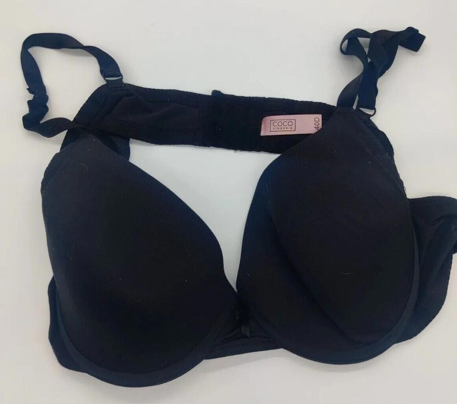 Other Coco Lingerie Black Bra 40D Underwire Adjustable Closure & S Size ONE SIZE - 5 Thumbnail