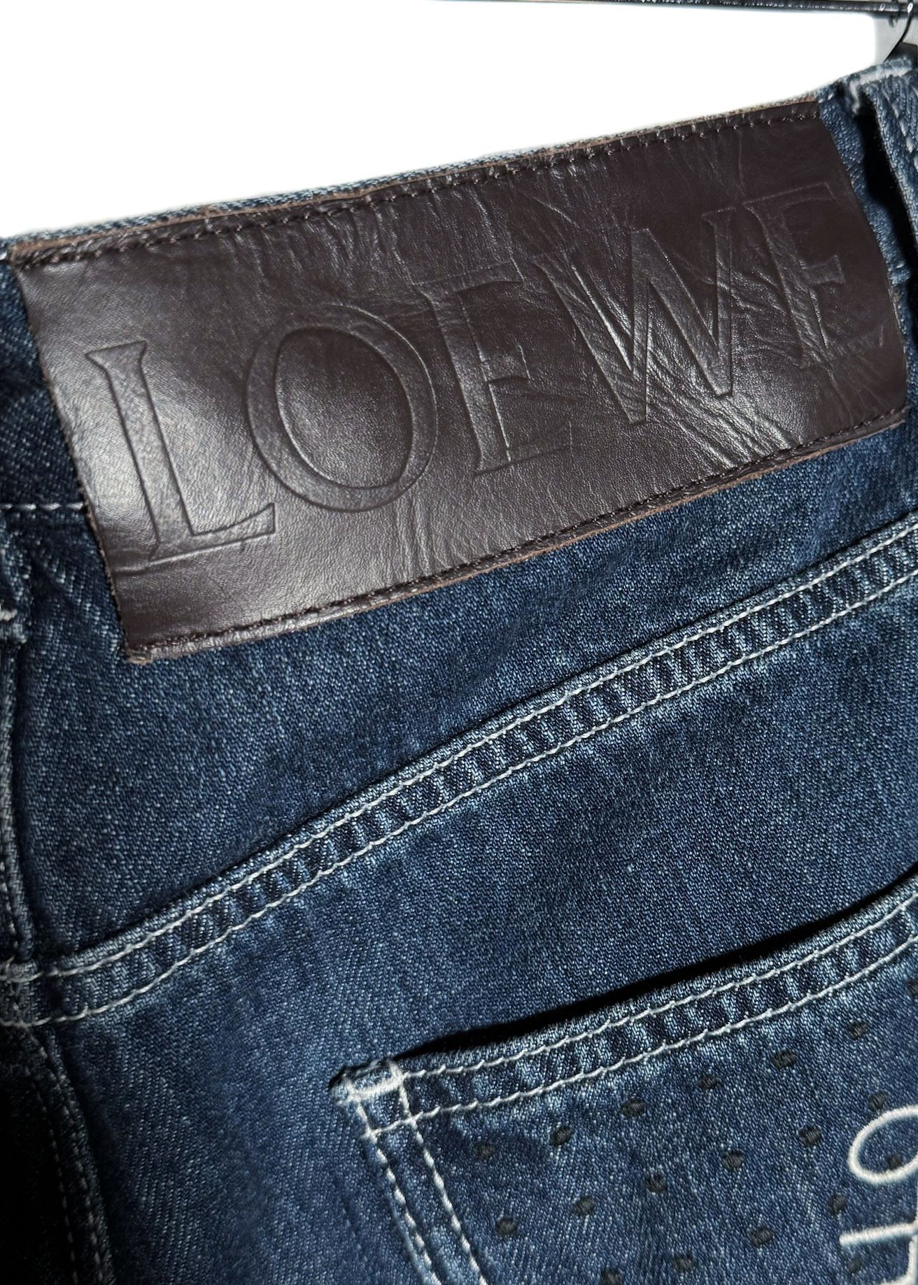 Loewe LOEWE Washed Blue Hello Telephone Embroidered Jeans Size 25" / US 0 / IT 36 - 6 Thumbnail