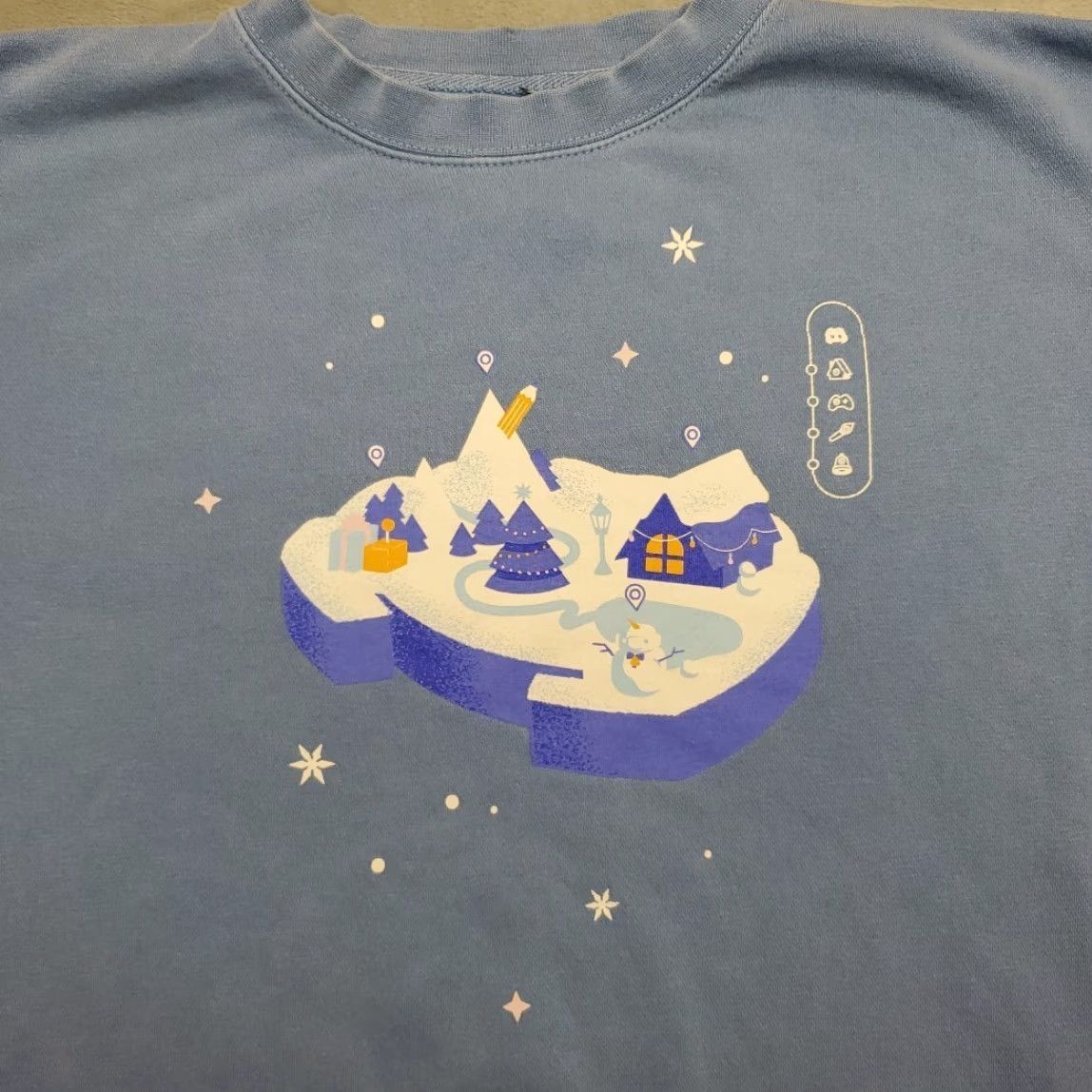 Vintage Discord Sweatshirt Mens Medium Blue Snowsgiving Fleece Pullover Crewneck Sweater Size US M / EU 48-50 / 2 - 4 Thumbnail