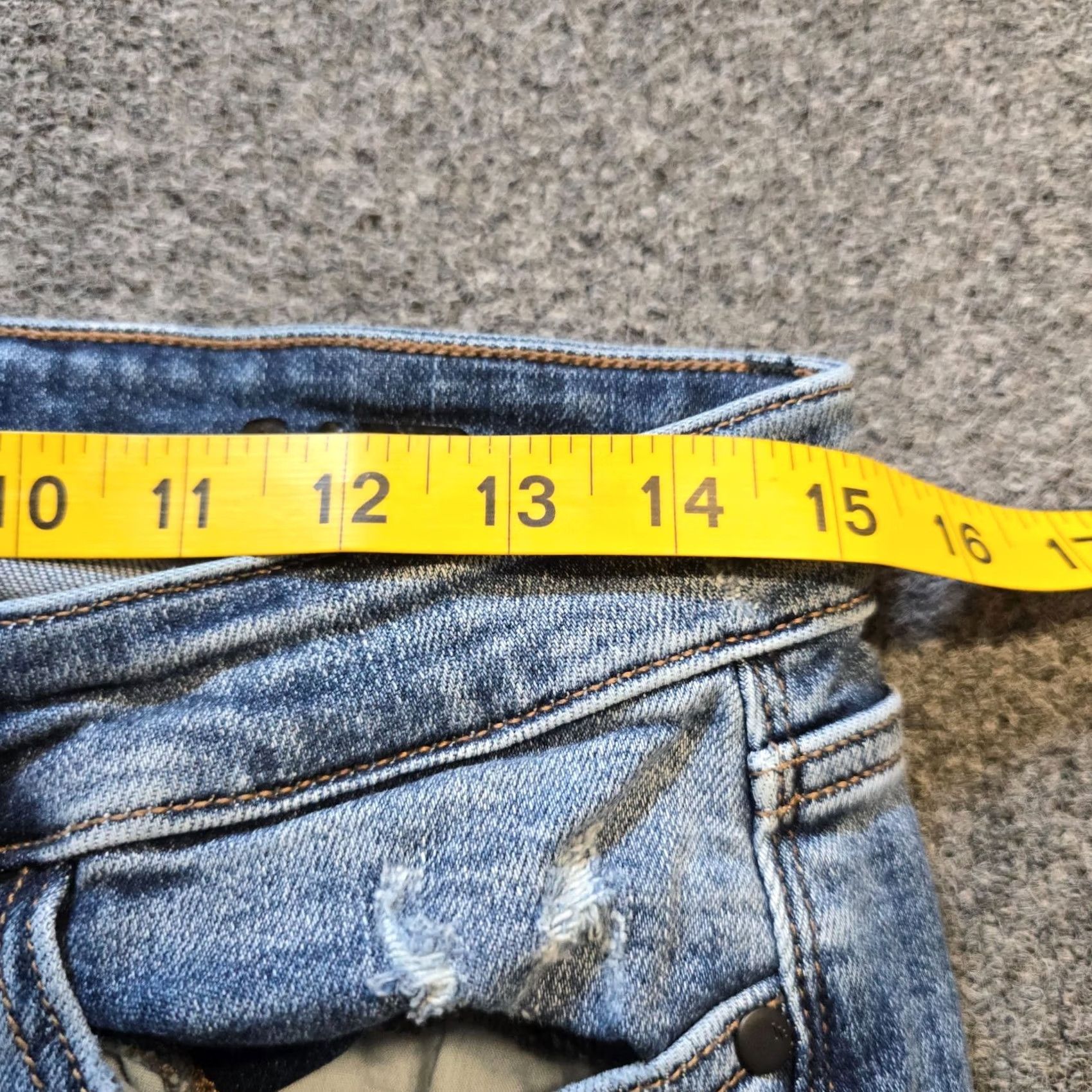 Vintage Judy Blue Jeans Women 29 Blue Wide Leg Jeans High Rise Stretch Casual Size 29" - 6 Thumbnail