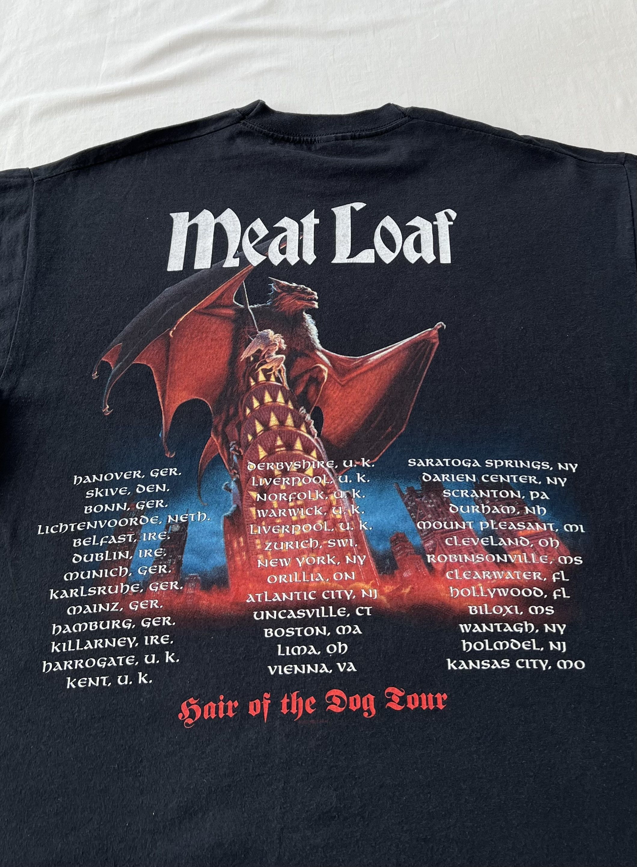 Band Tees Vintage 2003 Meat Loaf Heavy Metal Band Black T-shirt Size US M / EU 48-50 / 2 - 13 Thumbnail