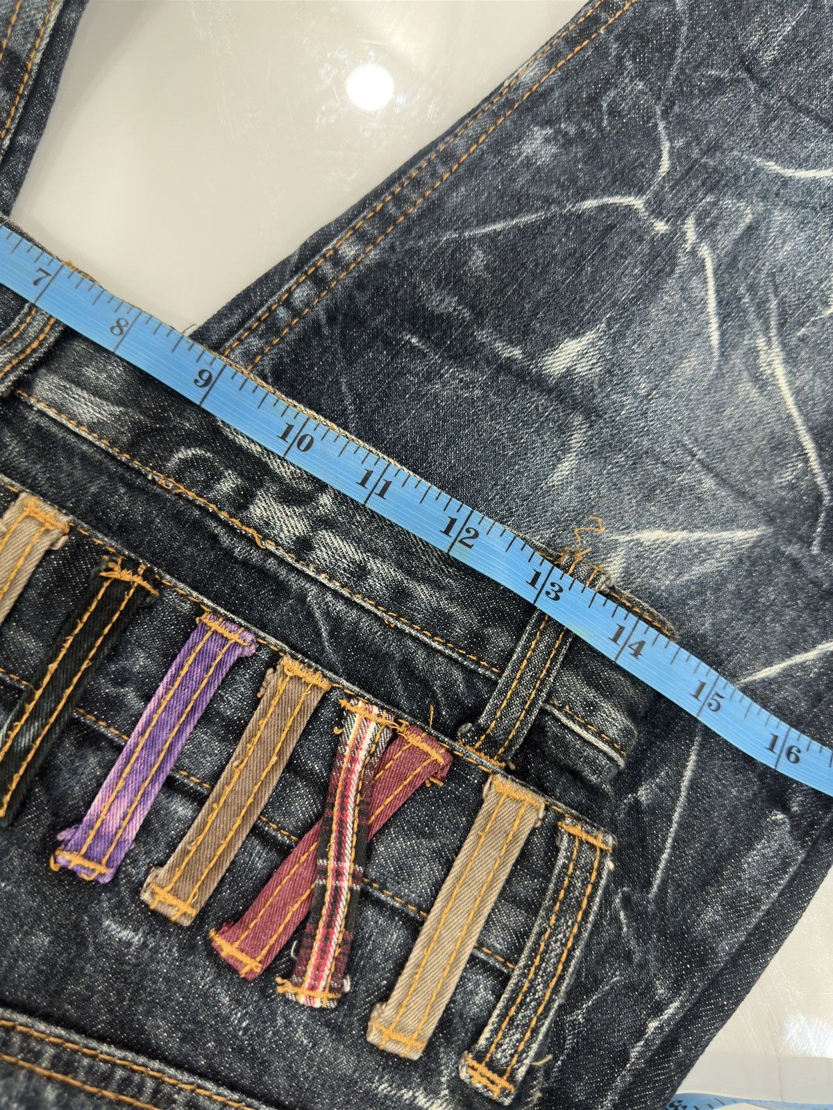 If Six Was Nine × Japanese Brand × Le Grande Bleu (L.G.B.) Vintage Y2k Nylaus Clawmark Faded Jeans Undercover Style Size US 29 - 15 Thumbnail