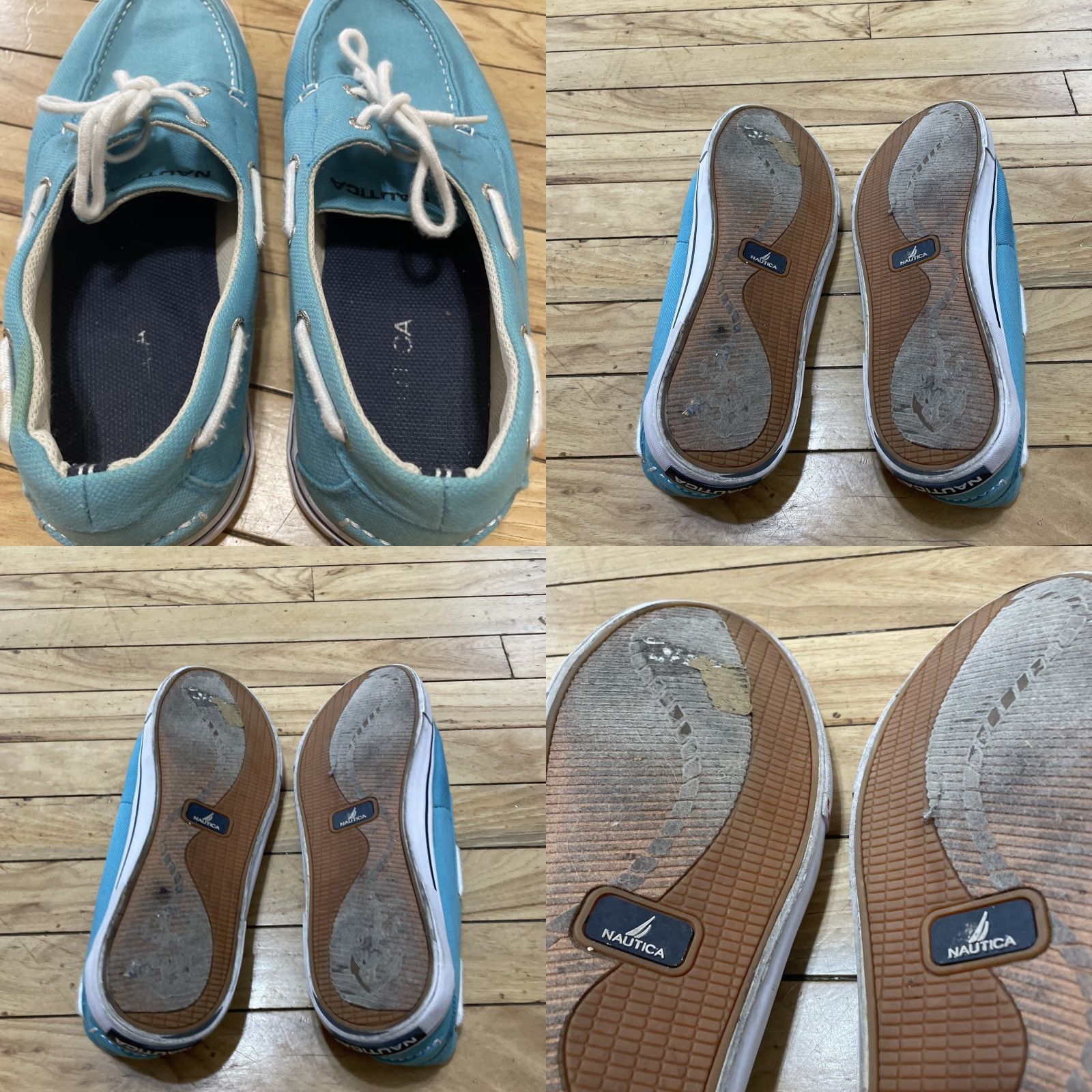Nautica Nautica Top Sider Boat Shoes Men 13 Teal Blue Preppy Yacht Nautical Sail NM294R Size US L / EU 52-54 / 3 - 8 Thumbnail