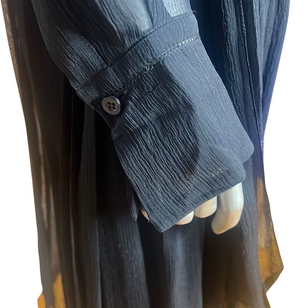 Celine NWT Celine Black Silk Wrap Dress (012) Size S / US 4 / IT 40 - 6 Thumbnail