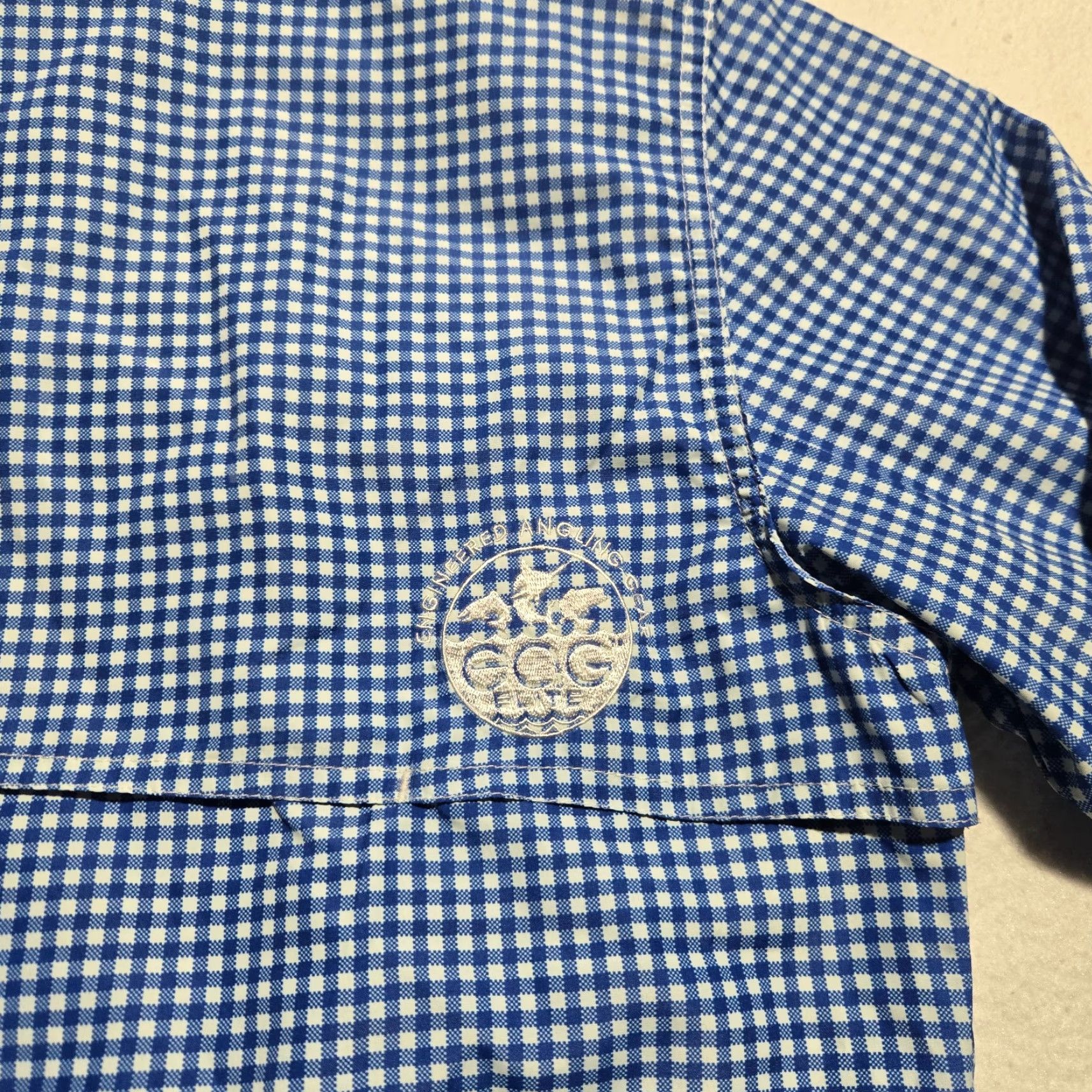 Vintage EAG Elite Shirt Button-Up Check Blue Long Sleeve L Men's Size US L / EU 52-54 / 3 - 8 Thumbnail