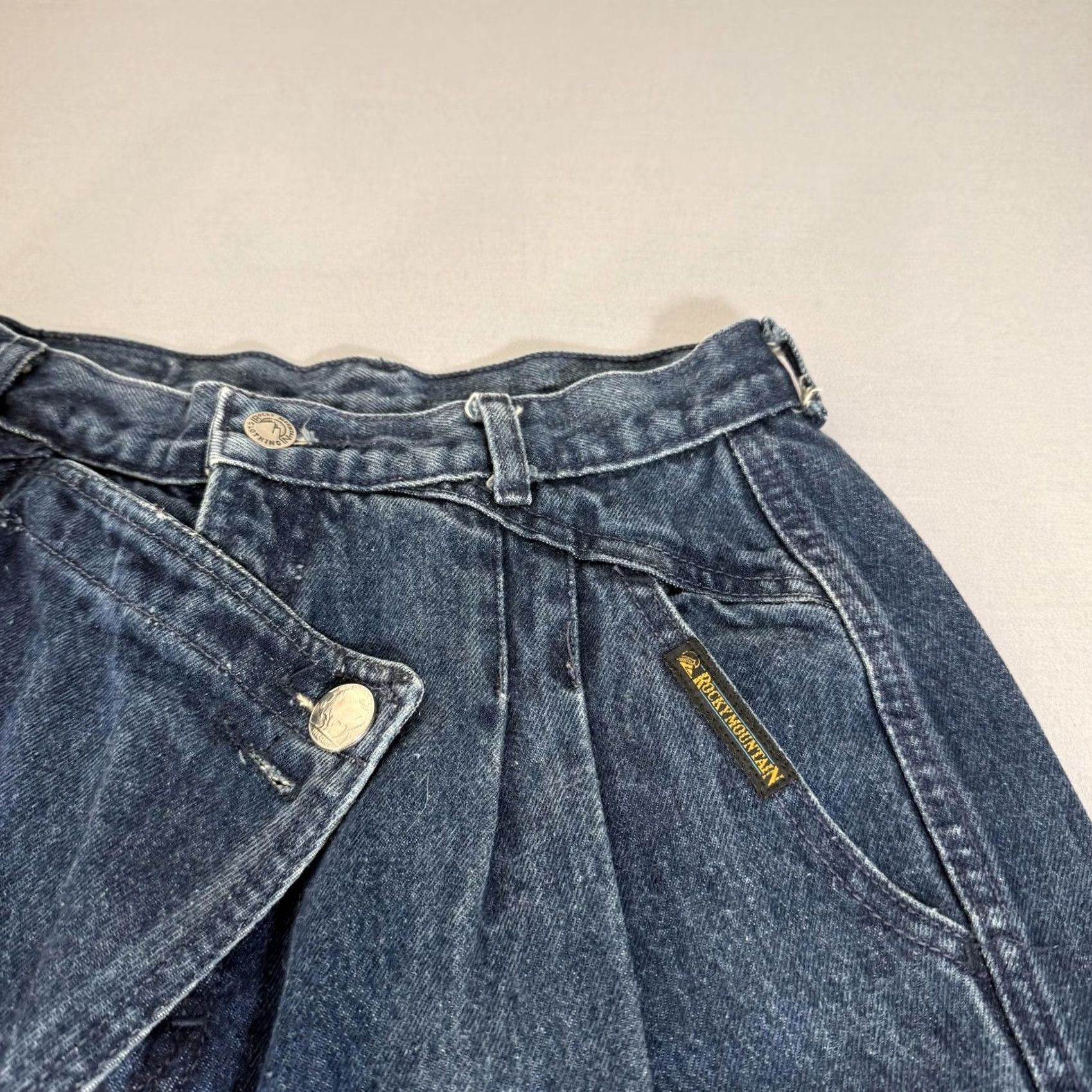 Vintage VINTAGE Rocky Mountain Jeans Womens 11 Blue Denim Pants Western 90s Size 32" / US 10 / IT 46 - 3 Thumbnail