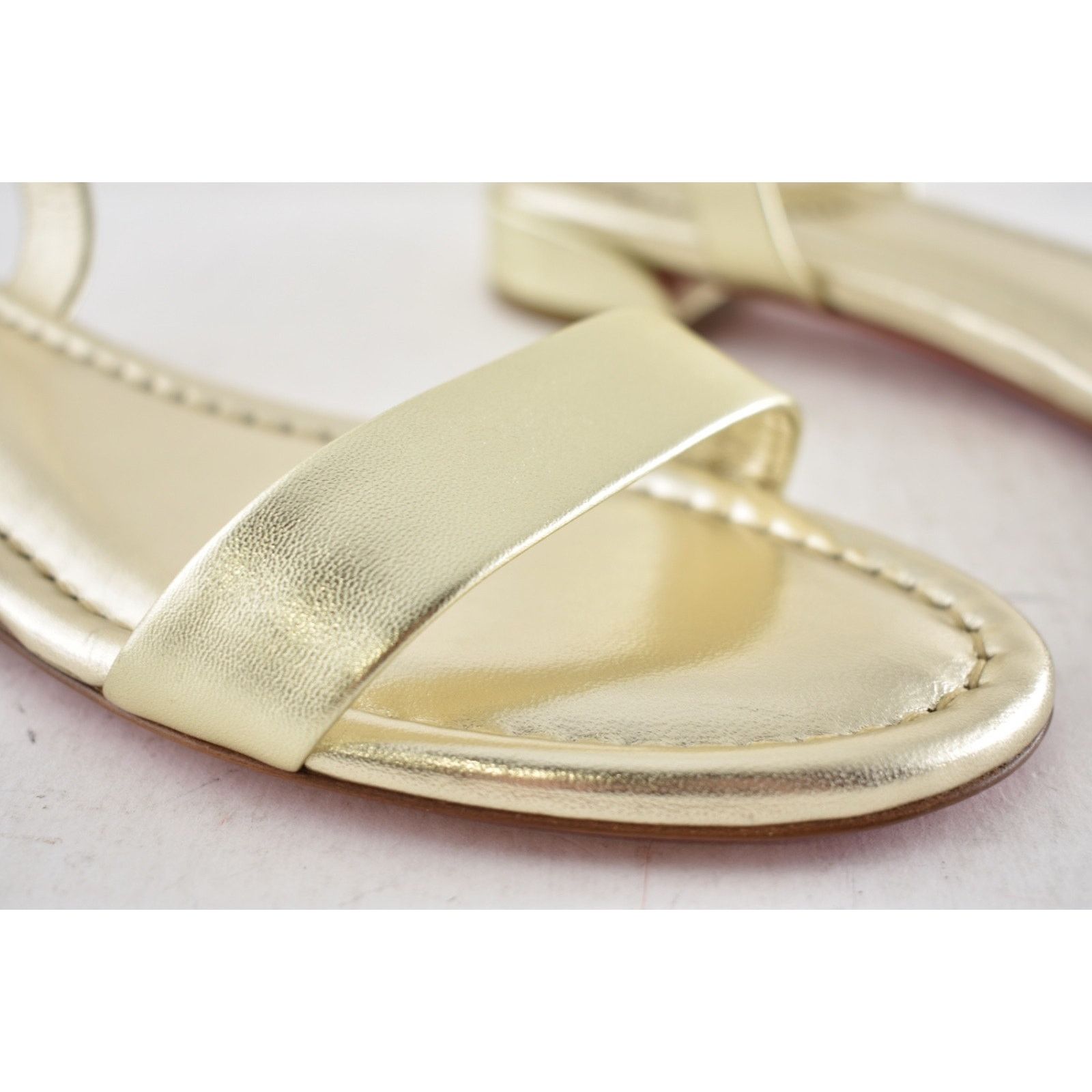 Christian Louboutin Christian Louboutin Sweet Jane Sandal Flat Platine Gold 41 Size US 10 / IT 40 - 7 Thumbnail