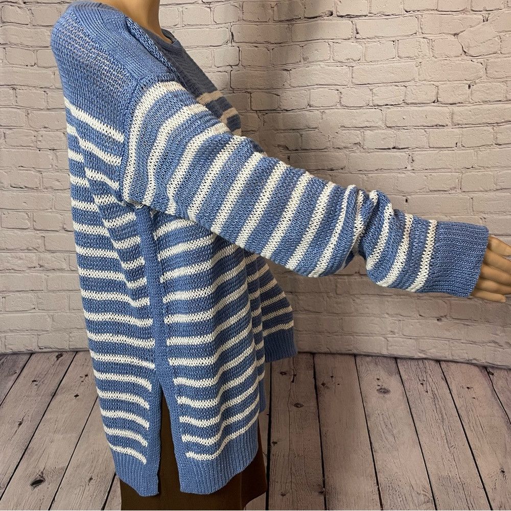 Polo Ralph Lauren NWT New $ 99 Polo Ralph Lauren Linen Blue White Striped Swe Size L / US 10 / IT 46 - 4 Thumbnail