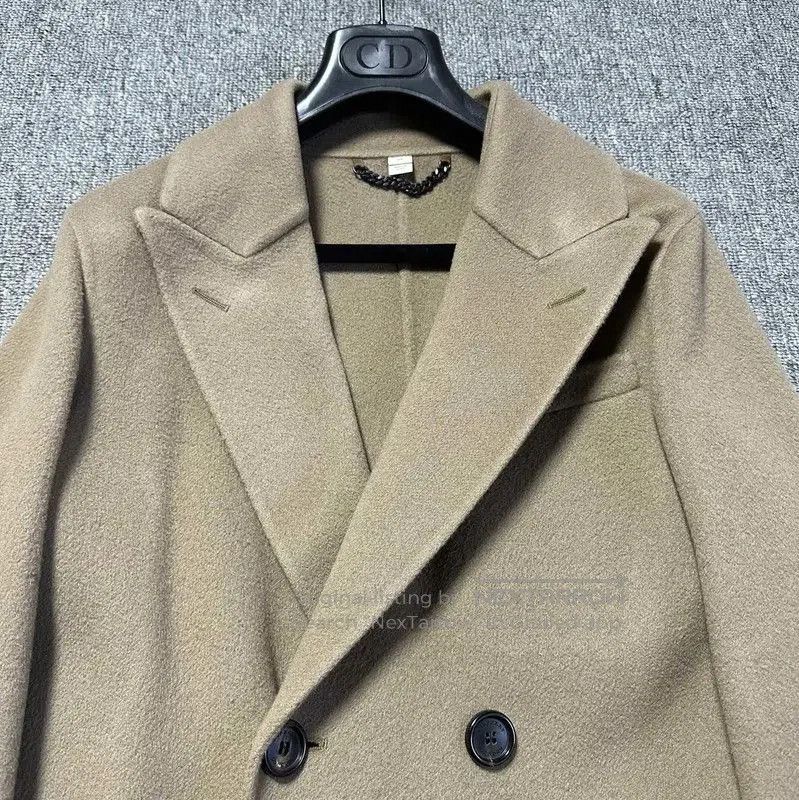 Burberry Burberry Long Cashmere Coat in Khaki. Size M / US 6-8 / IT 42-44 - 3 Thumbnail