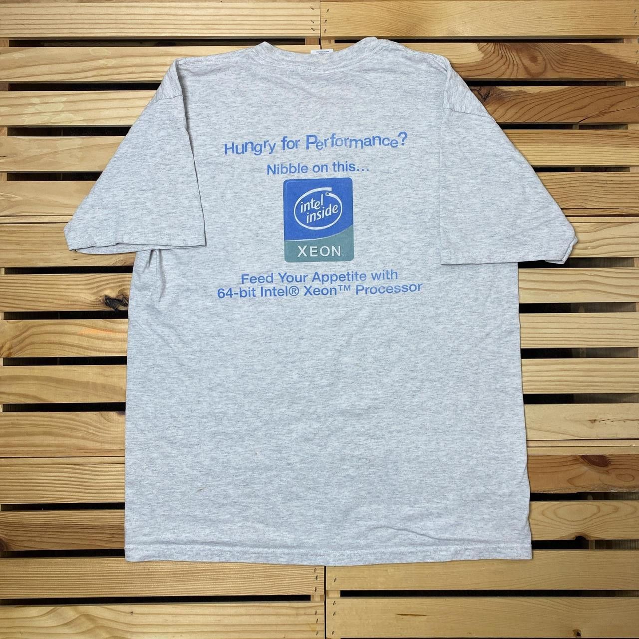 Gildan Vintage Intel Inside Xeon Gray Tech Tee Size Large Size US L / EU 52-54 / 3 - 1 Thumbnail