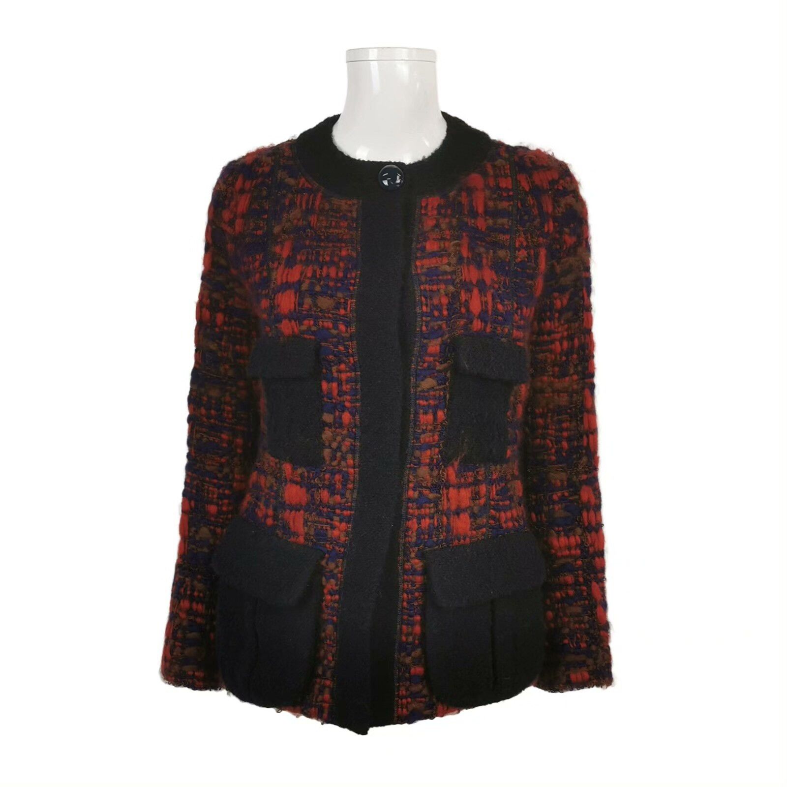 Louis Vuitton Louis Vuitton Colorblock Wool Blend Short Coat Size XXS / US 00 / IT 34 - 1 Thumbnail