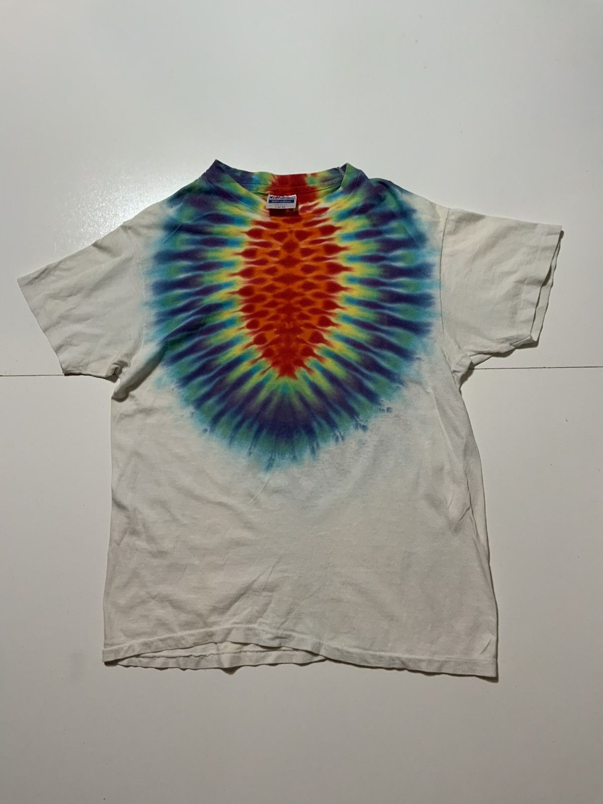 Vintage Vintage 80s Tie Dye Psychedelic Single Stitch S/S T-Shirt Size US L / EU 52-54 / 3 - 1 Thumbnail