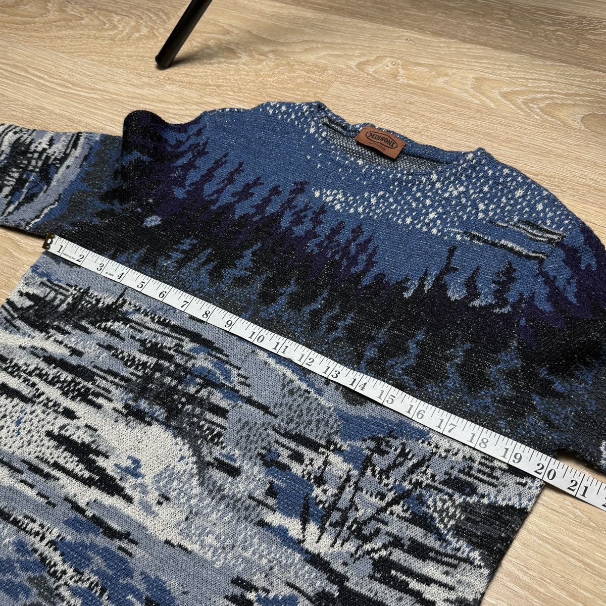 Missoni Rare Vintage Missoni Women's Wool Sweater Blue Winter Nature Size L / US 10 / IT 46 - 15 Thumbnail