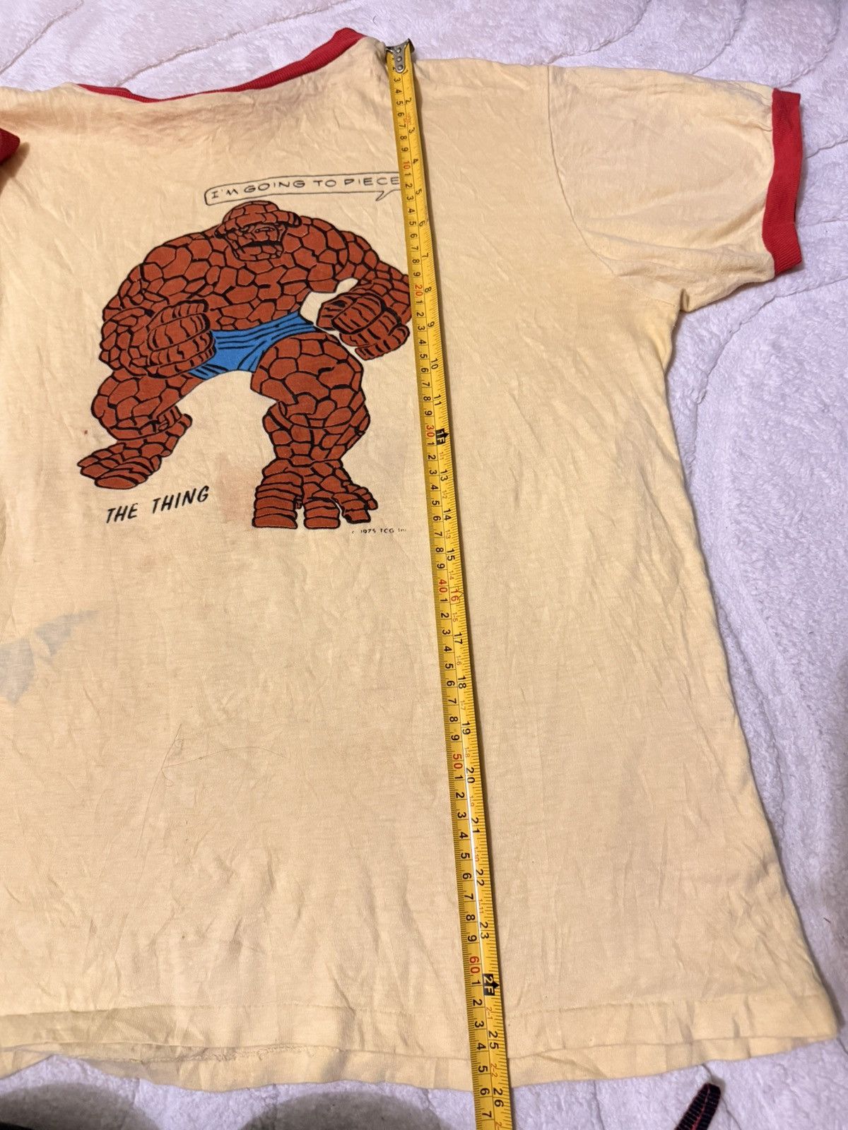Vintage Vintage Rare Marvel The Thing Shirt 1975 70s Fantastic Four Size US XL / EU 56 / 4 - 12 Thumbnail