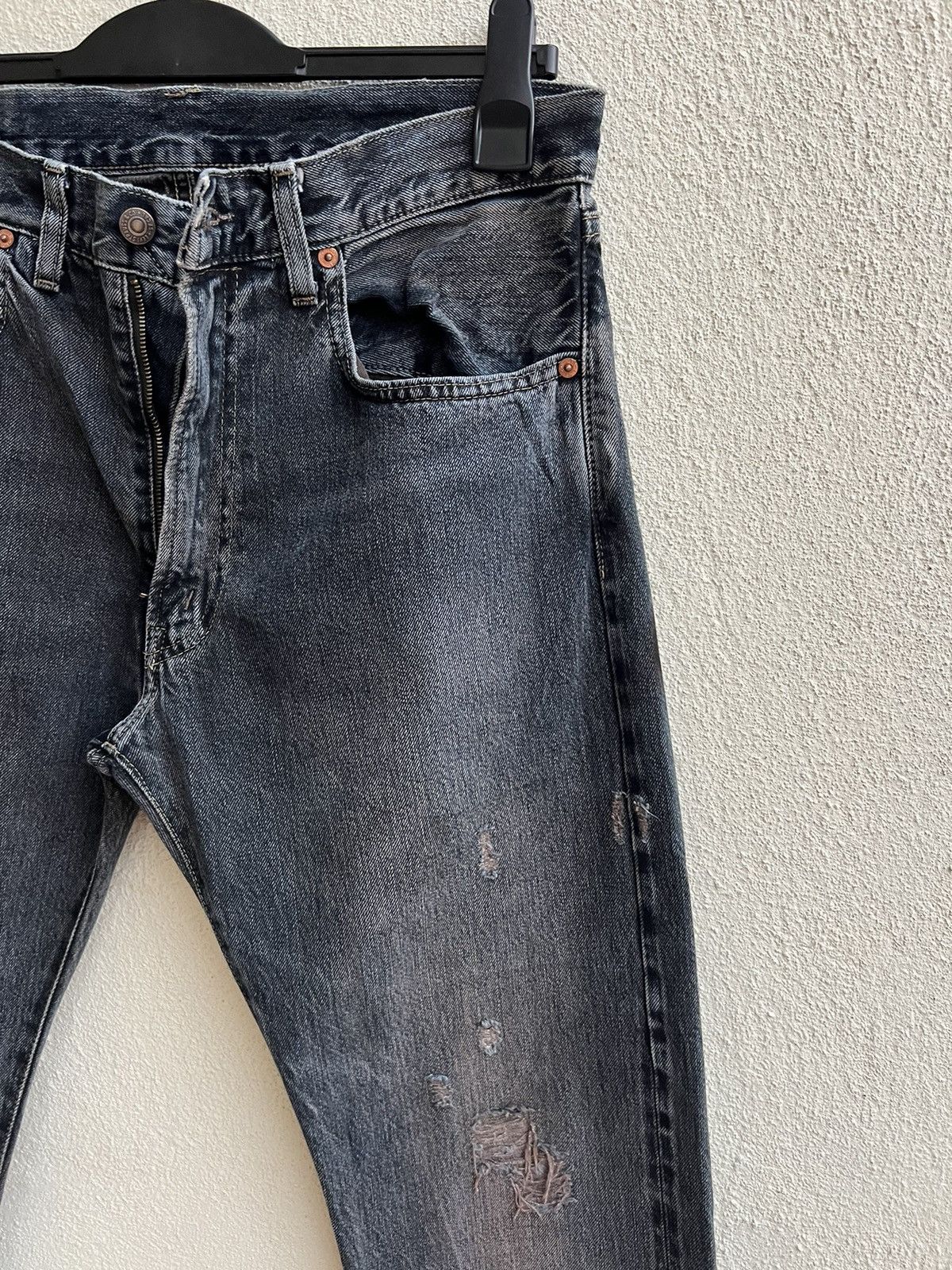 Levi's Vintage Clothing Vintage LVC Levi’s 551Z XX Distressed Denim Selvedge Jeans Size US 32 / EU 48 - 11 Thumbnail