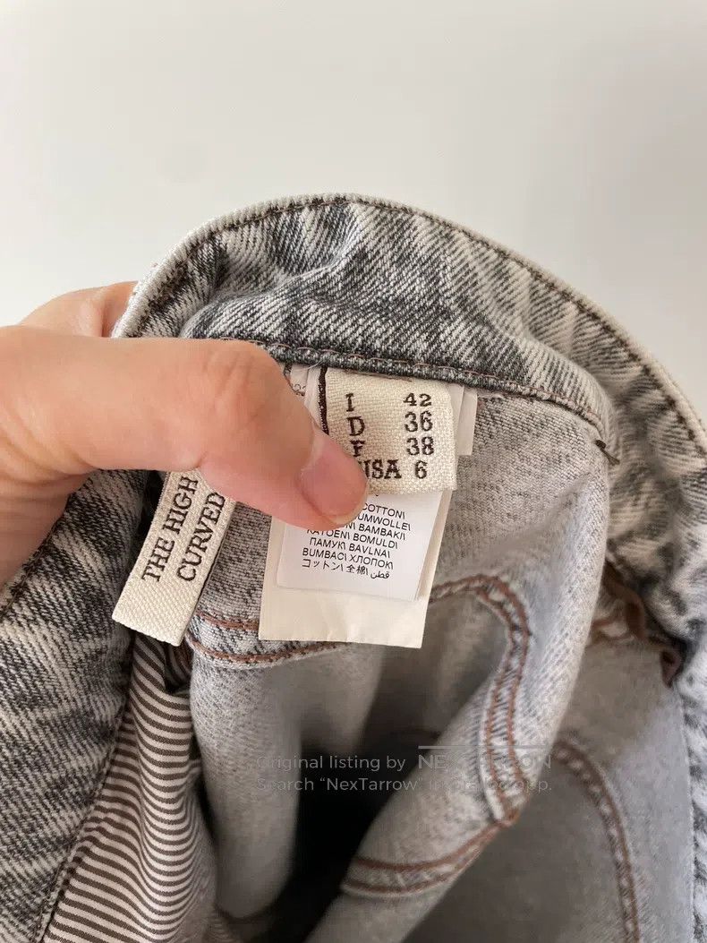 Brunello Cucinelli Brunello Cucinelli Gray High Waisted Cone Shape Denim Carr Size 27" / US 4 / IT 40 - 8 Thumbnail